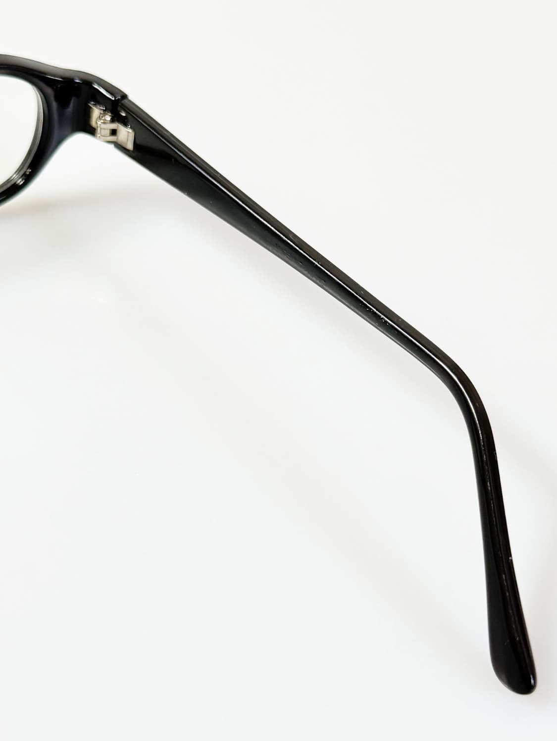 90s 블랙 뿔테 스퀘어 프레임 빈티지 안경 상품이미지6