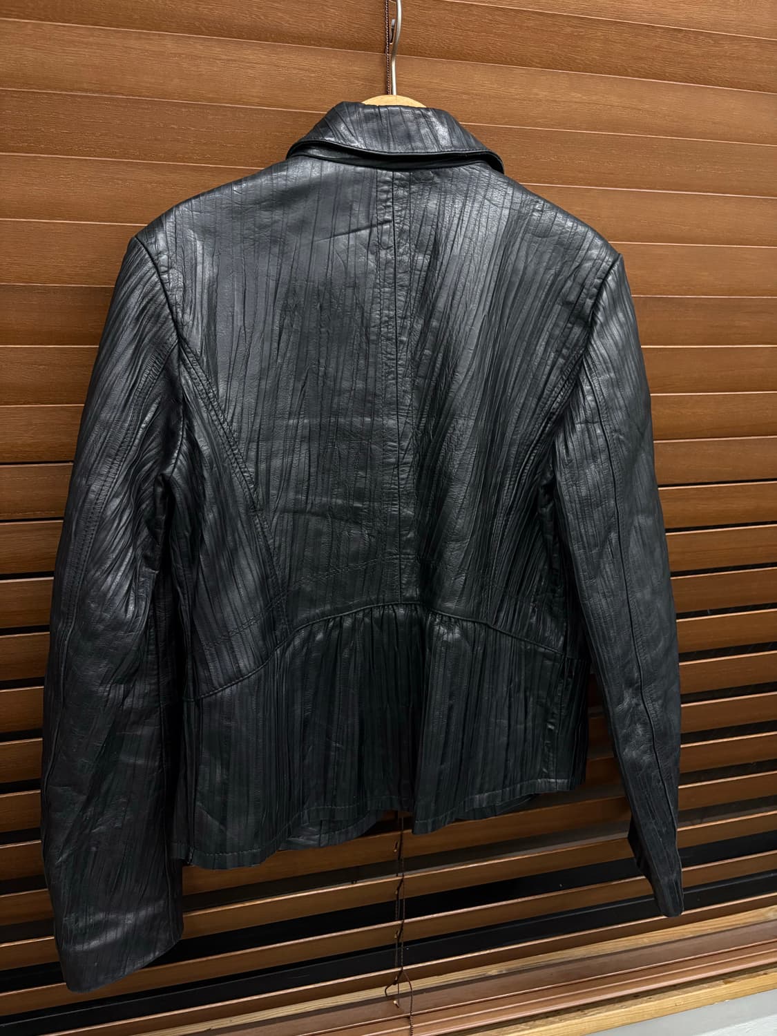 빈티지 플리츠 가죽 블레이저 자켓 상품이미지6