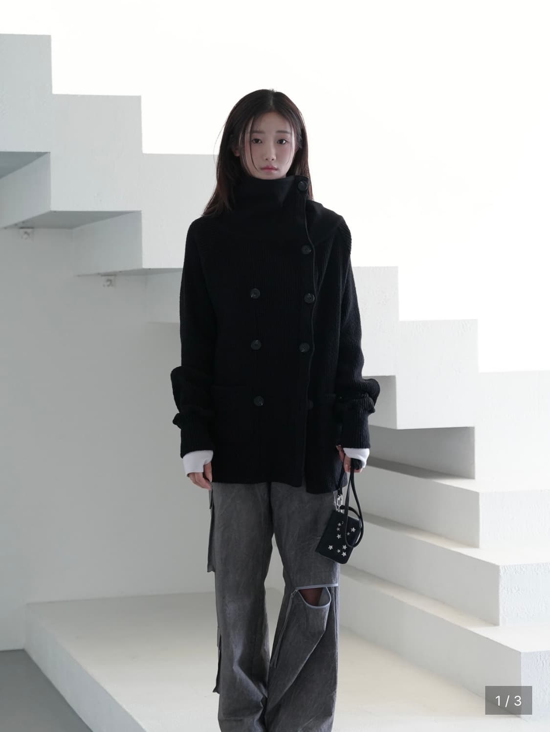 인앤양인하모니 더블버튼 가디건 상품이미지1