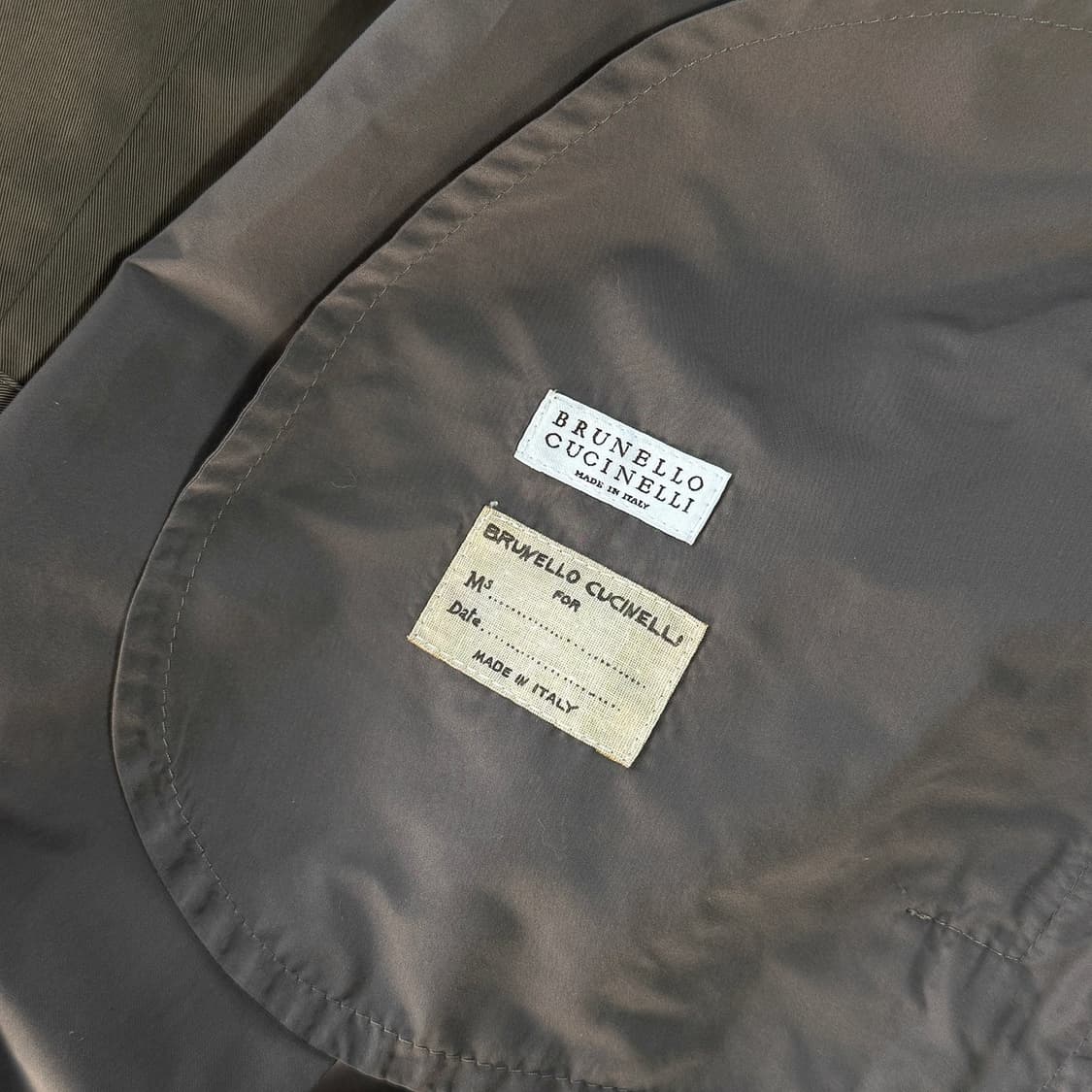 브루넬로쿠치넬리 배색 트렌치 코트 상품이미지3