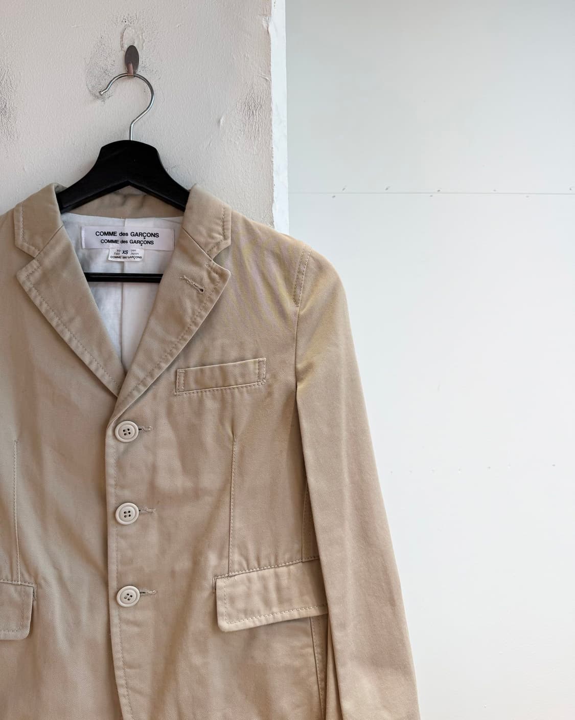 꼼데가르송 베이지 코튼 트윌 케이프  상품이미지5