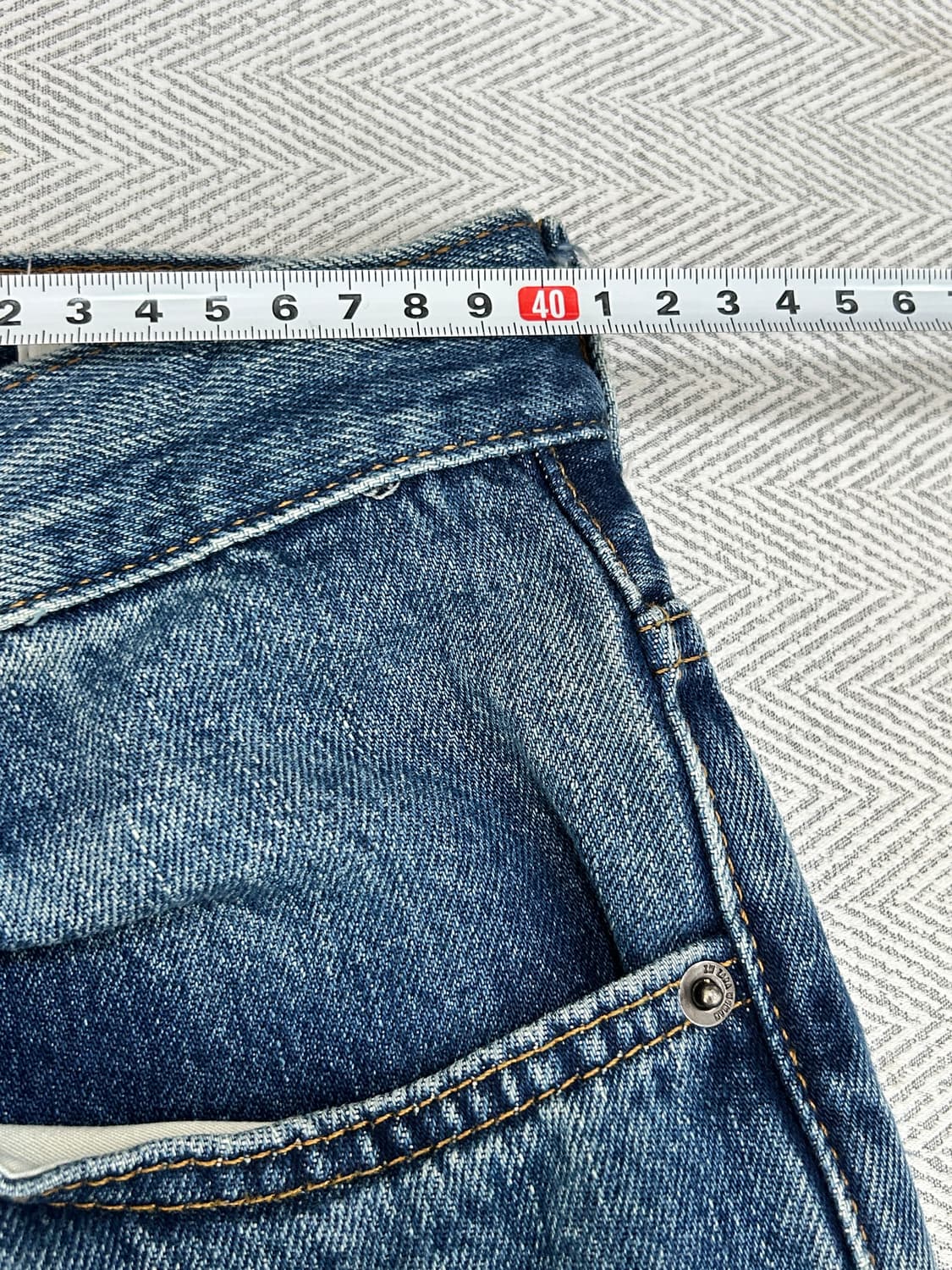 자라 ZARA 레귤러 테이퍼드핏 데님 팬츠 청바지 와이드 상품이미지10