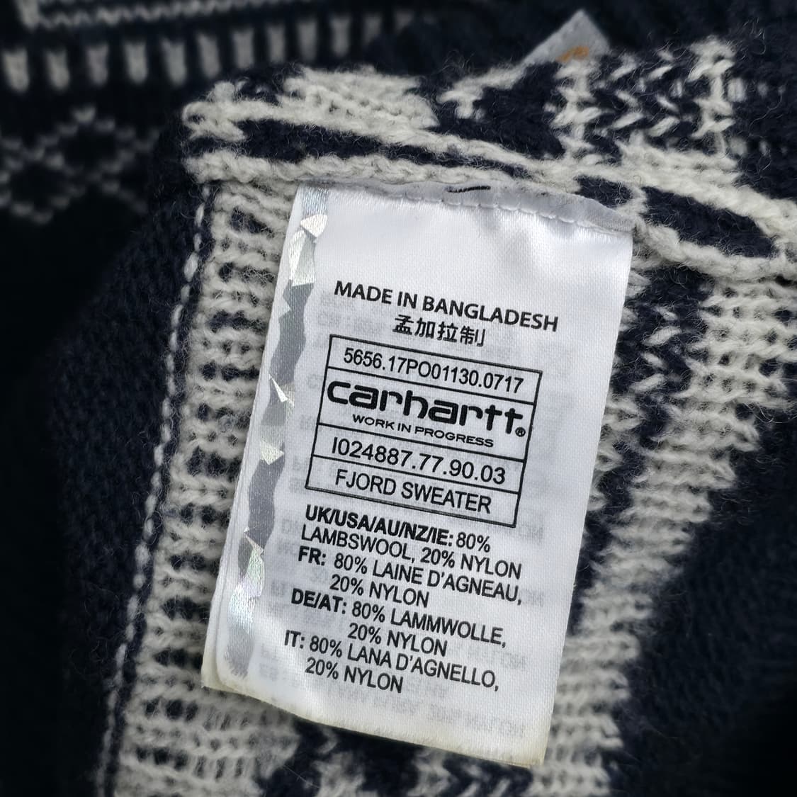 [L] 칼하트 페어아일 네이비 니트 상품이미지6