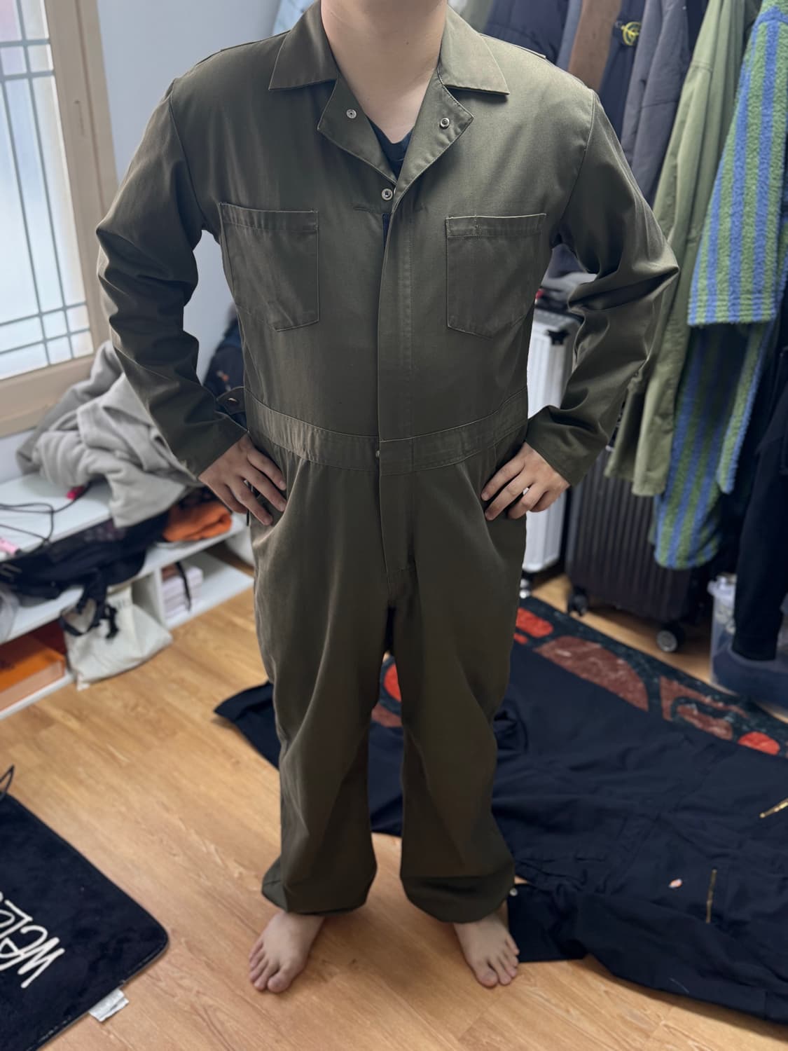 착용샷 첨부 데드스탁급) 오시코시 풀오버 점프수트 커버올 상품이미지4