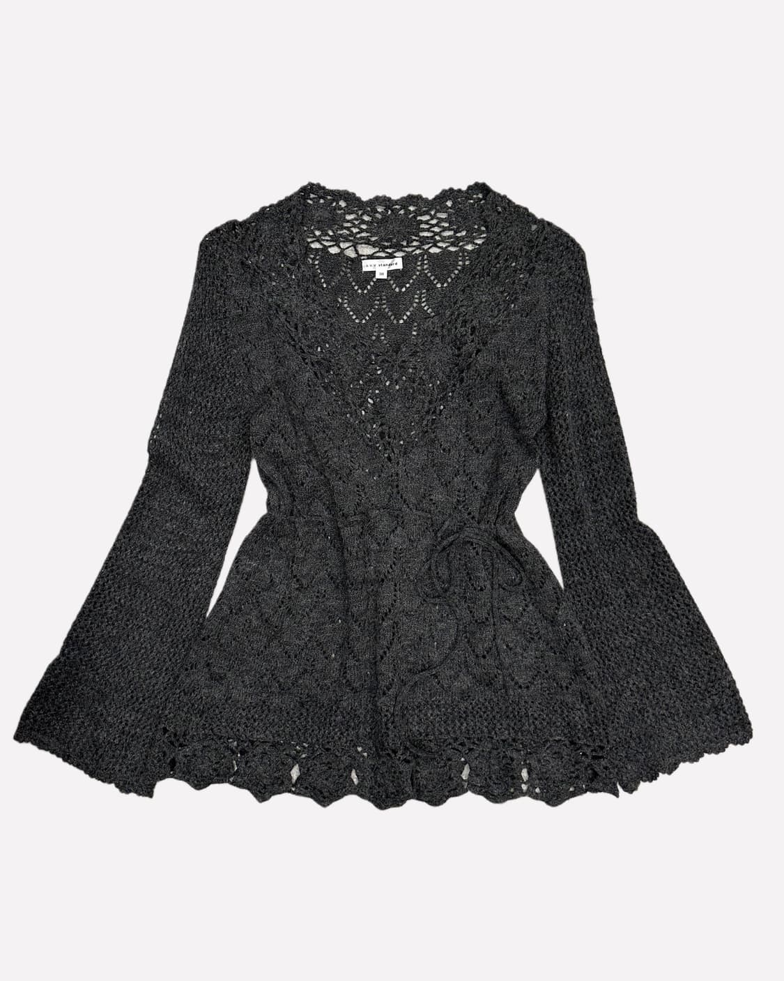 crochet charcoal string knit 상품이미지1