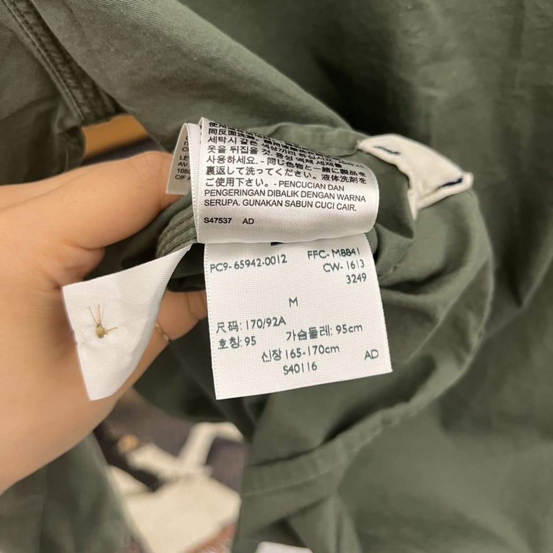리바이스 빈티지 캐주얼 밀리터리 말차카키 워크 셔츠 M C12662 상품이미지6
