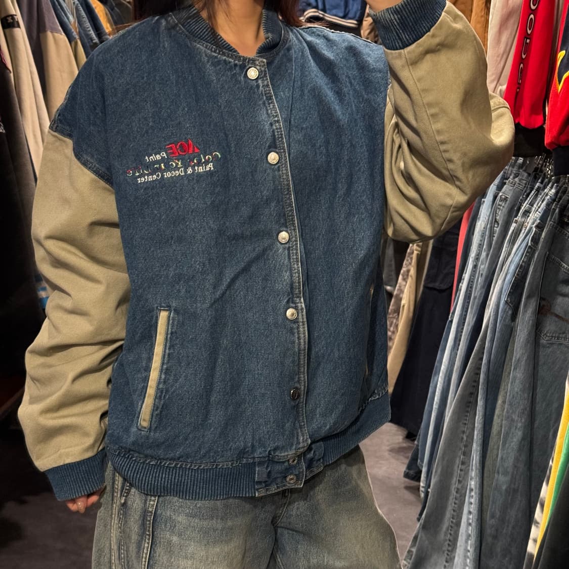 [IM] 빈티지 데님 바시티자켓 상품이미지4