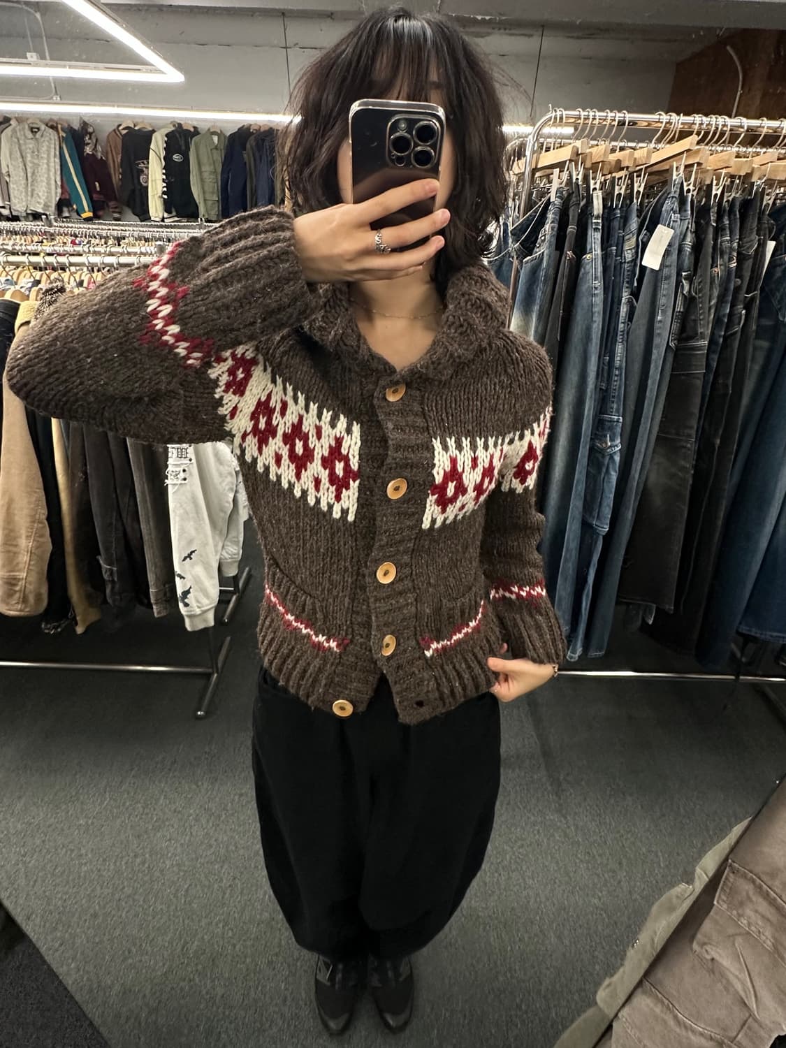 OS)ESTELLE 빈티지 여성 코위찬 상품이미지1