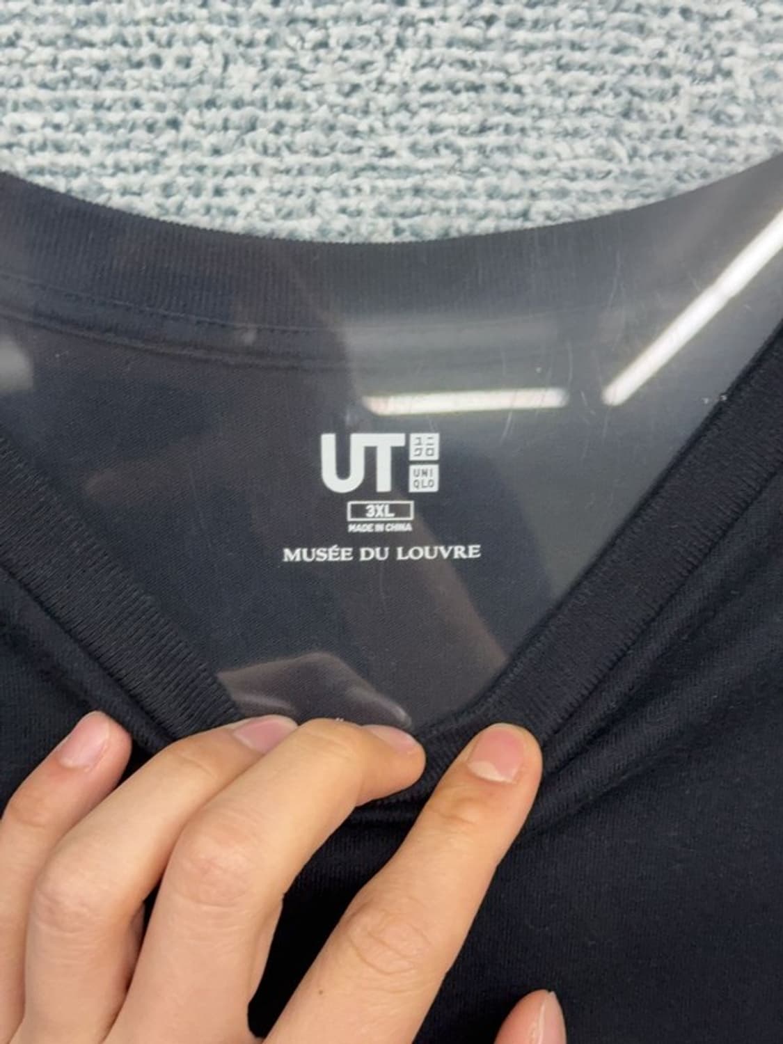유니클로 빈티지 프린팅 네이비 반팔티 3XL 상품이미지5