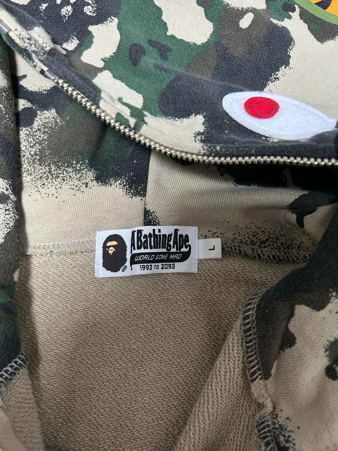 베이프 맵 카모 샤크 후드집업 상품이미지4