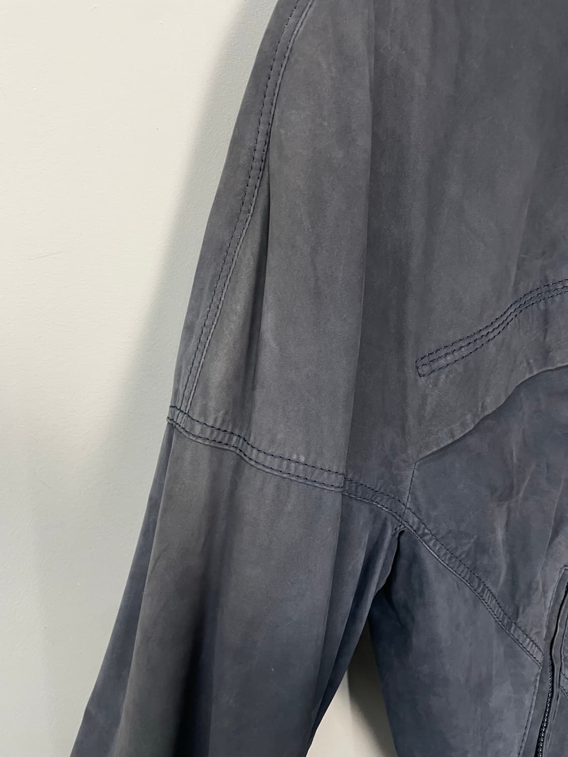 빈티지 네이비 블루종 스웨이드 자켓 H1568 상품이미지7