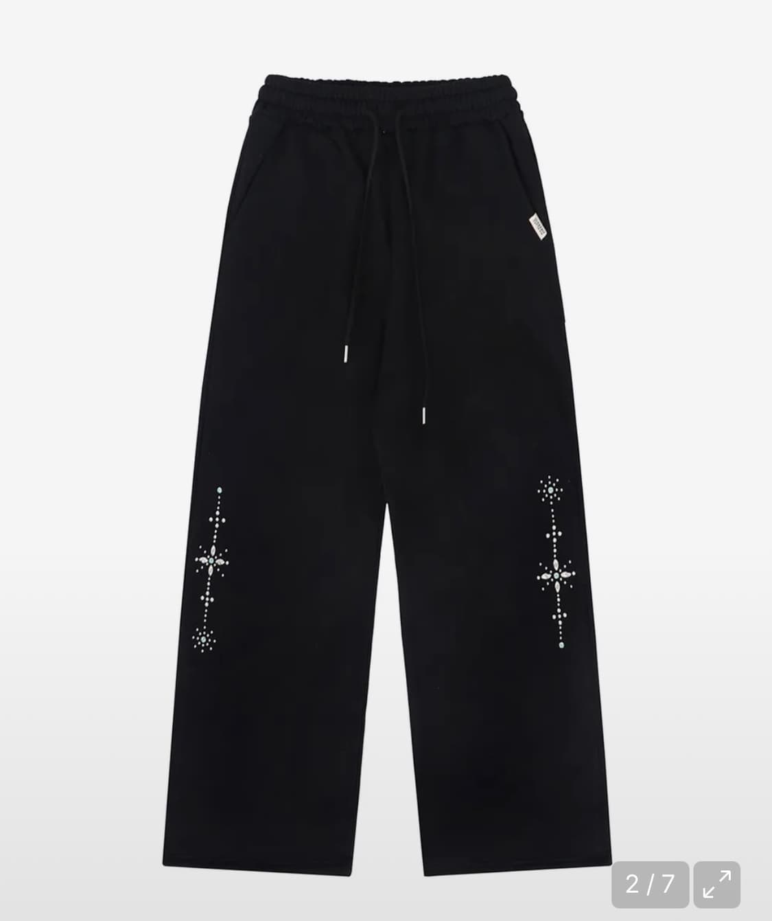 락케이크 스톤 비즈 투웨이 조거 팬츠 블랙 상품이미지2
