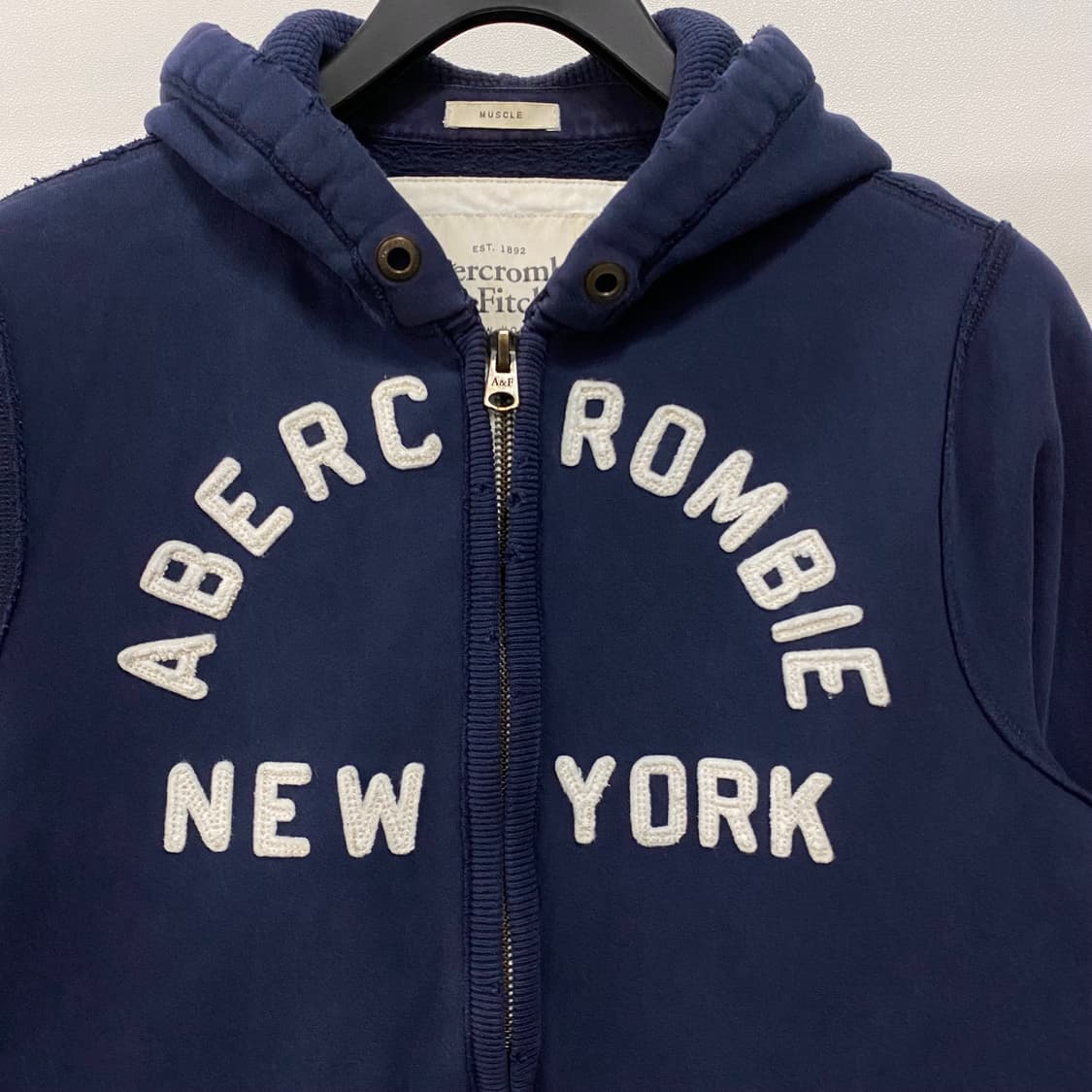 아베크롬비 써멀 기모 후드집업 네이비 상품이미지3
