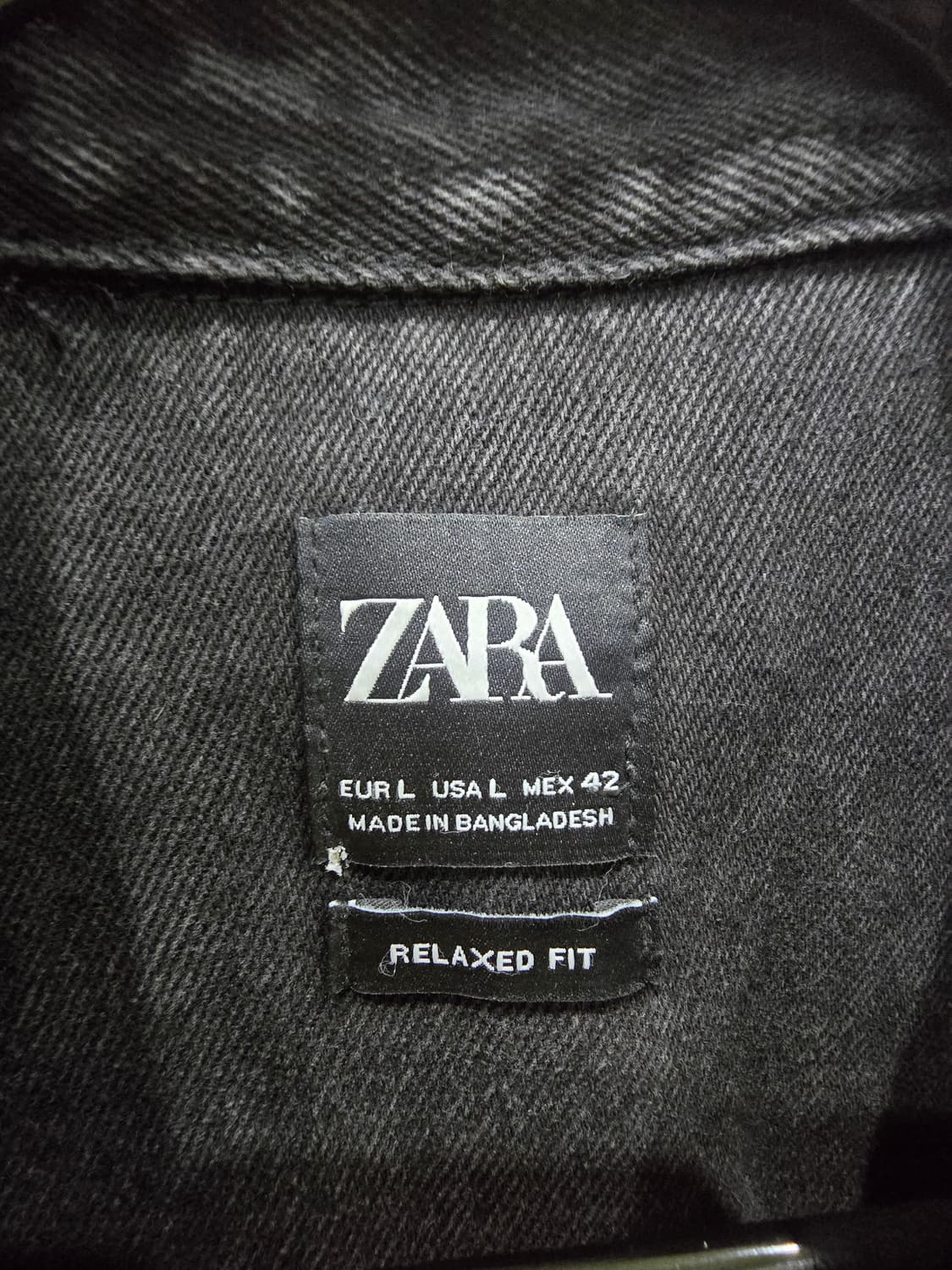 자라 릴렉스드핏 데미지 셔츠 데님  자켓 (L) 상품이미지5