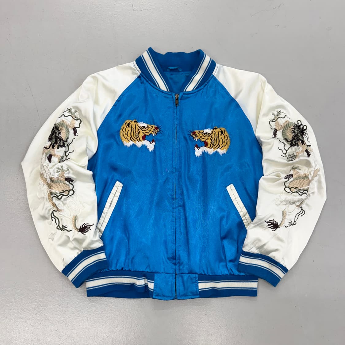 JPN 제팬 호랑이 자수 용자수 오리엔탈 스카쟌 자켓 상품이미지2