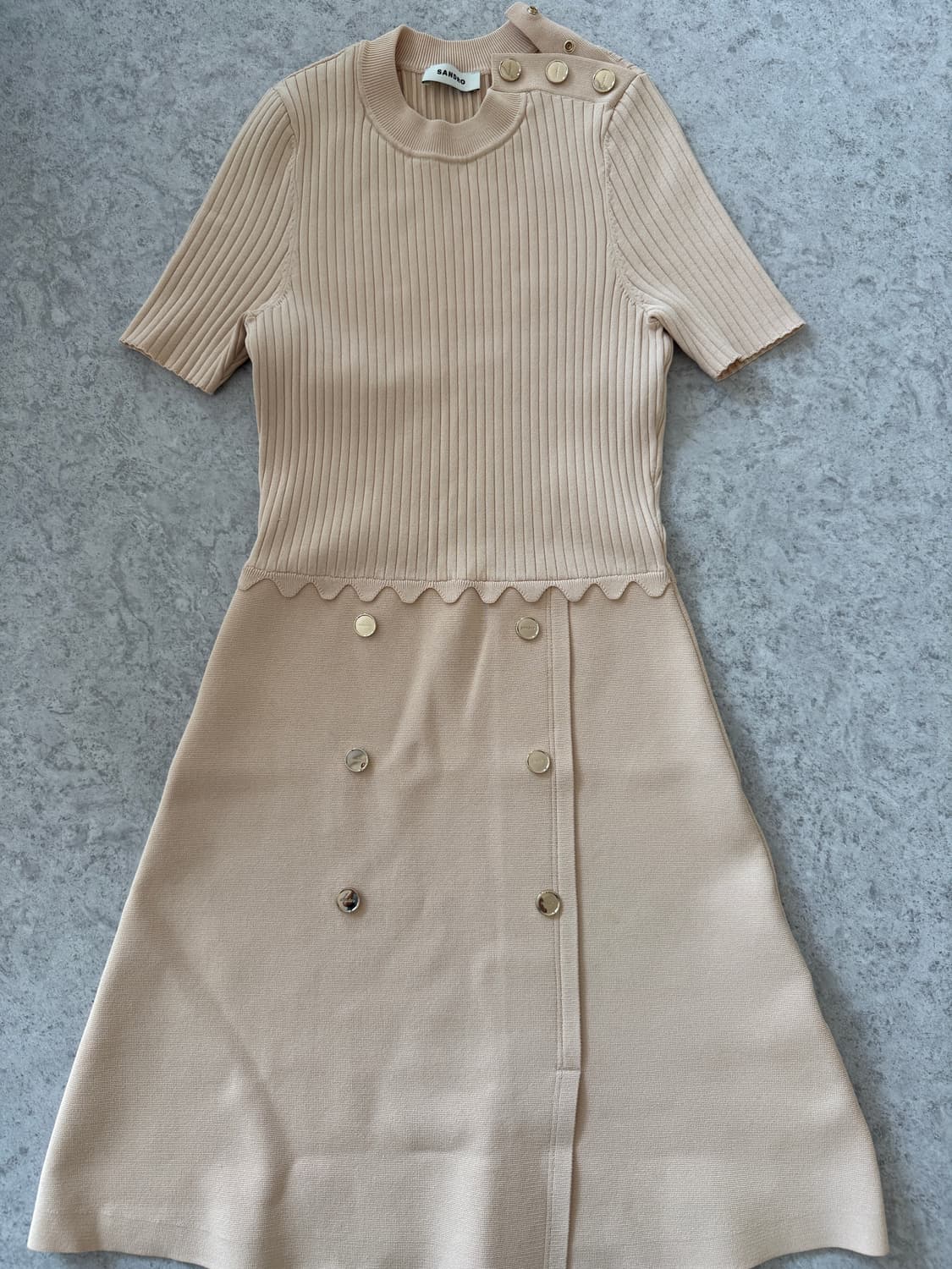 산드로 골지 니트 원피스 상품이미지5