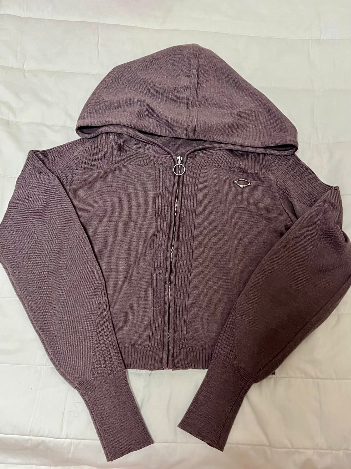 미스치프 롬버스 니티드 후드 로즈 브라운 상품이미지3