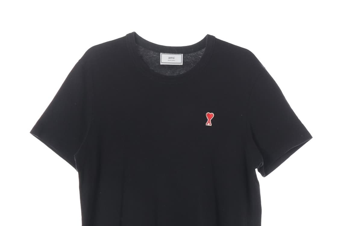 AMI 아미 스몰 하트 로고 오가닉 코튼 반팔 티셔츠 상품이미지3