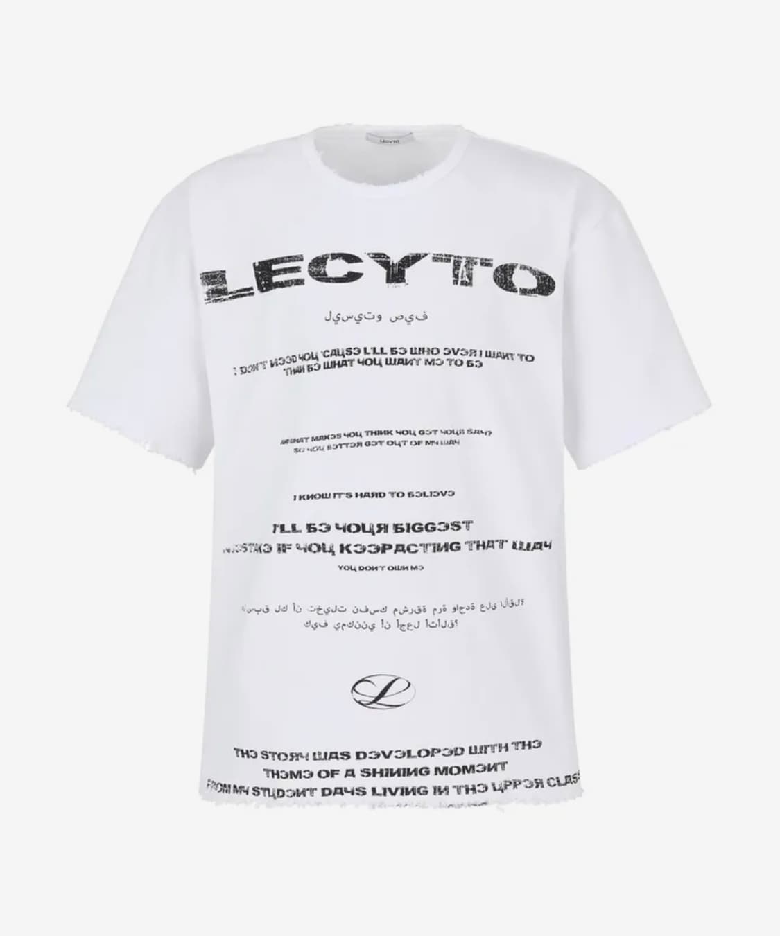 레시토 디스트로이드 오버사이즈 로고 반팔 티셔츠 상품이미지1