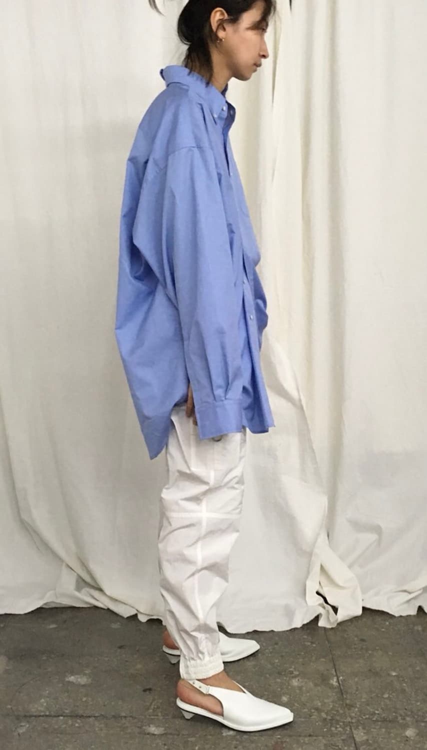 Nylon Jogger Pants (White) 상품이미지3
