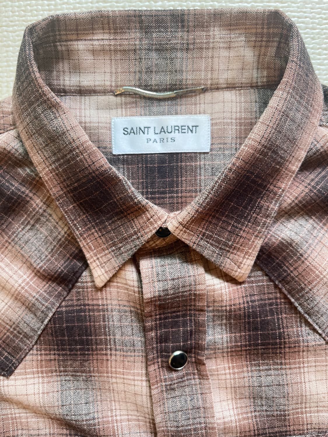 15AW SAINT LAURENT PARIS WESTERN SHIRTS 상품이미지4