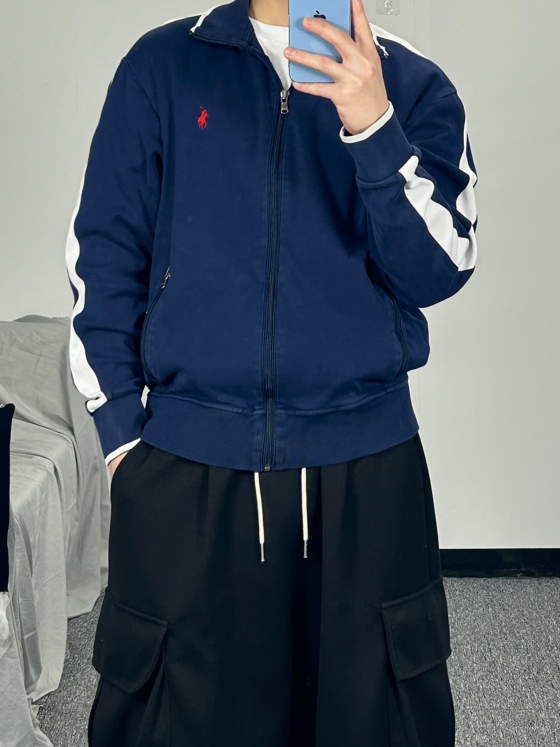 폴로 랄프로렌 사이드라인 네이비 집업자켓 L 상품이미지2