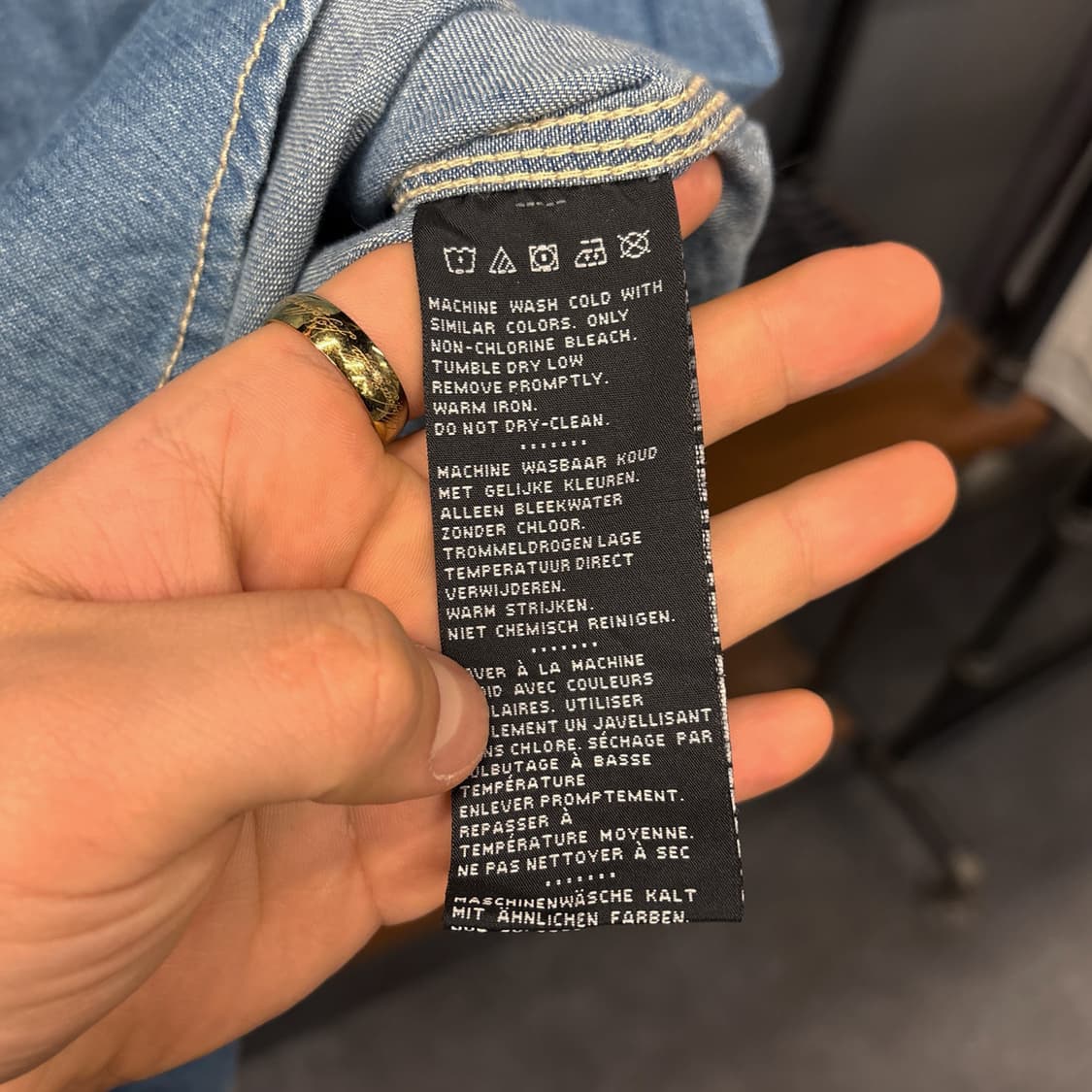 00s 할리데이비슨 플레임쉴드 엠브로이드 데님셔츠 N1053 상품이미지9