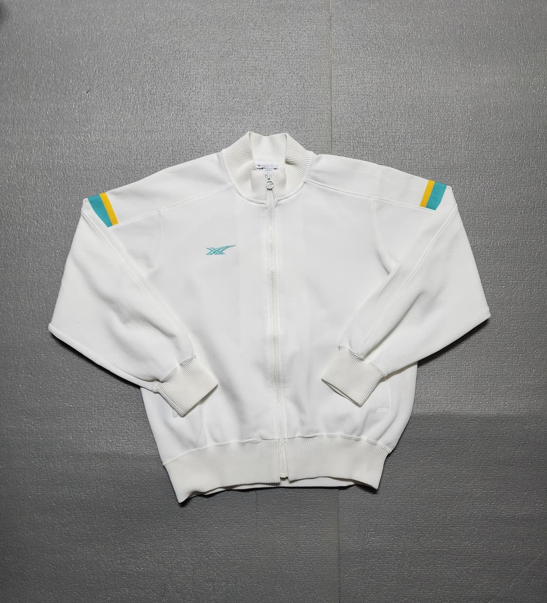 80's 90's 아식스 올드스쿨 화이트 져지 트랙탑 상품이미지1