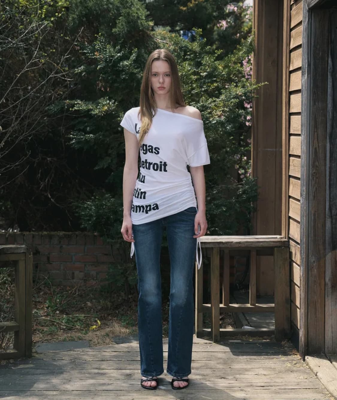 플리즈노팔로우 사라 레터링 탑 상품이미지2