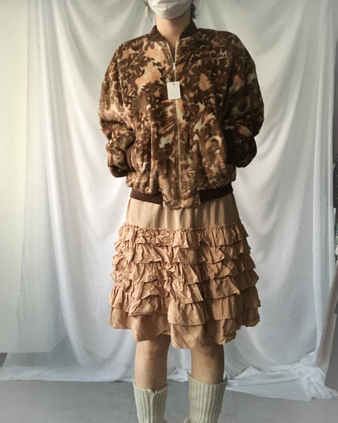 Pattern fleece zip up 상품이미지1