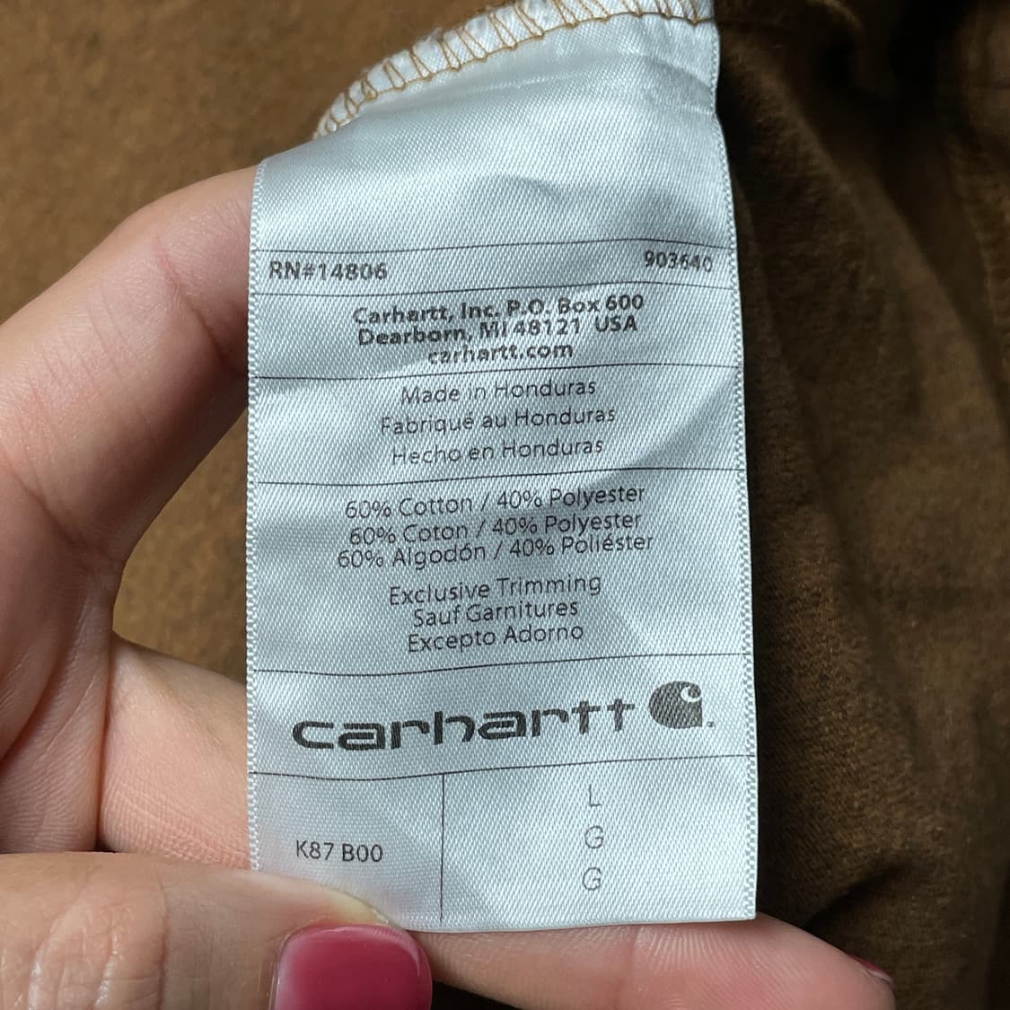 CARHARTT 칼하트K87 빈티지 카멜 포켓 반팔티셔츠 A01033 상품이미지10
