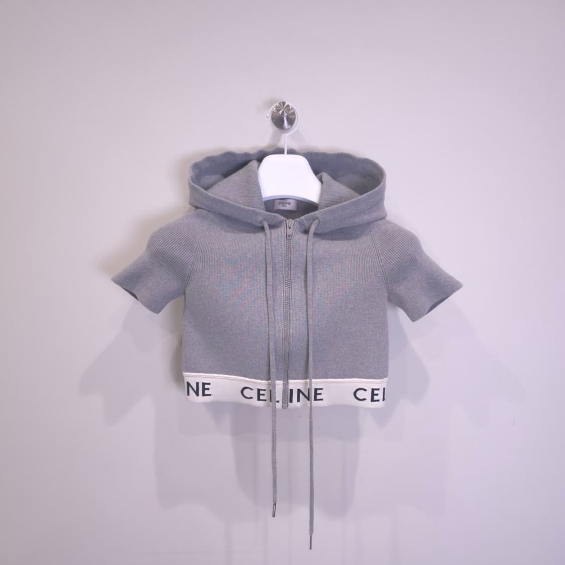 [중고/정품] 셀린느 크롭 탑 후드 집업 M 상품이미지1