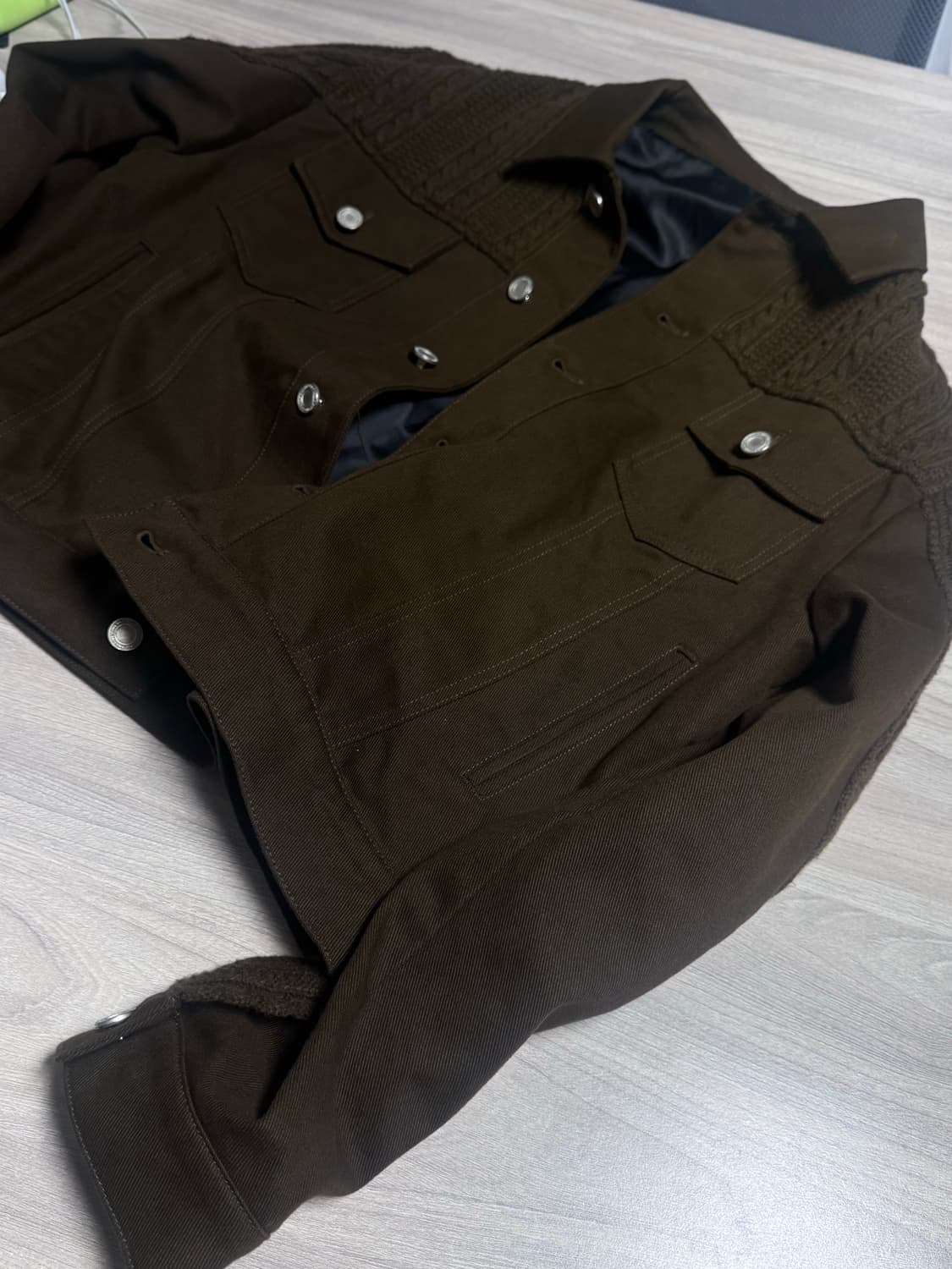 prt 애니타임로릭 ZINNIA MIX JACKET 믹스자켓 브라운  M 상품이미지5