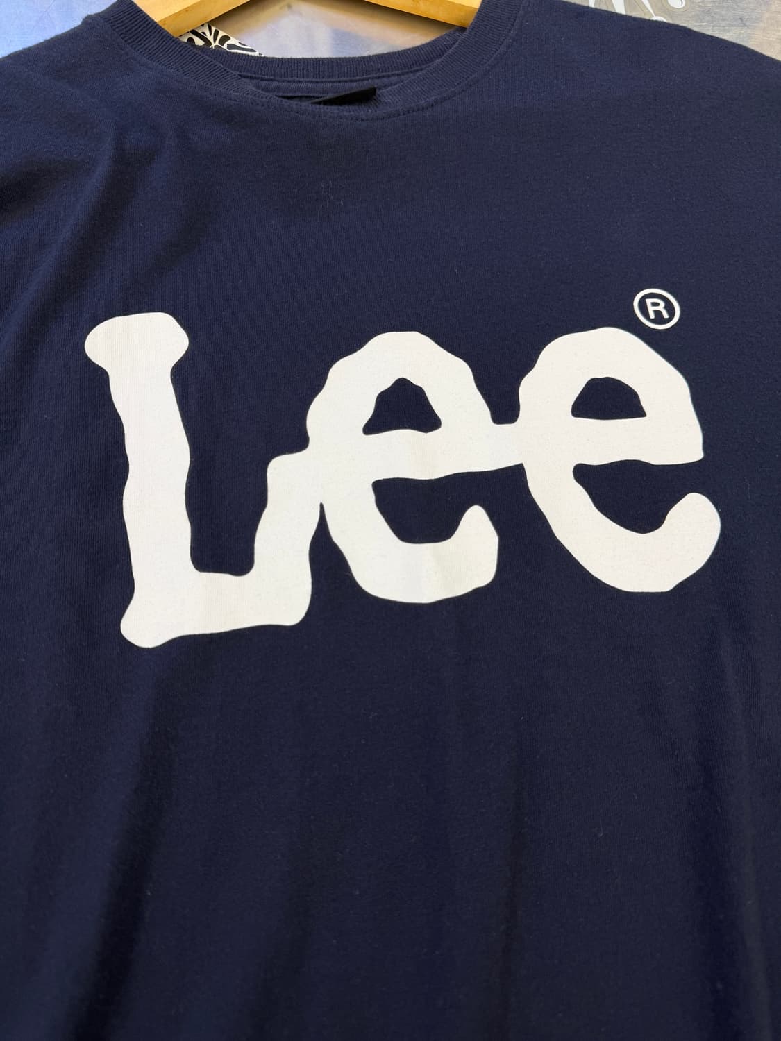 Lee 리 기본 로고 프린팅 네이비 반팔티 M 상품이미지4