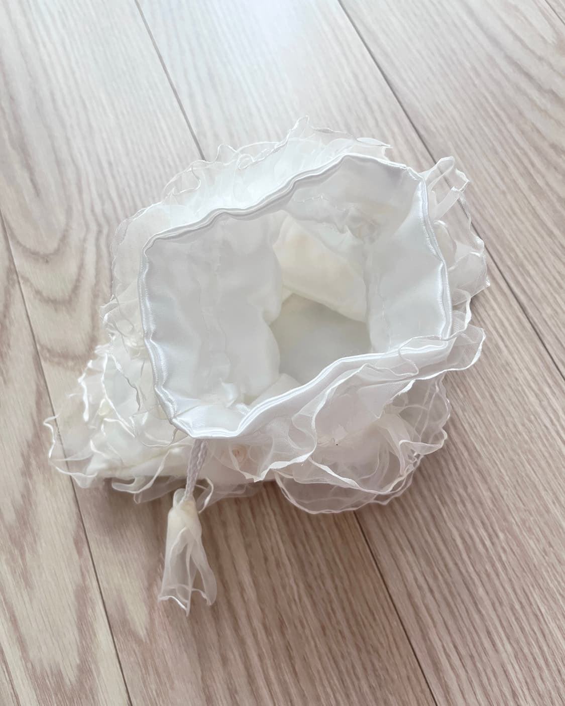 크림 꽃 레이스 파우치 상품이미지3