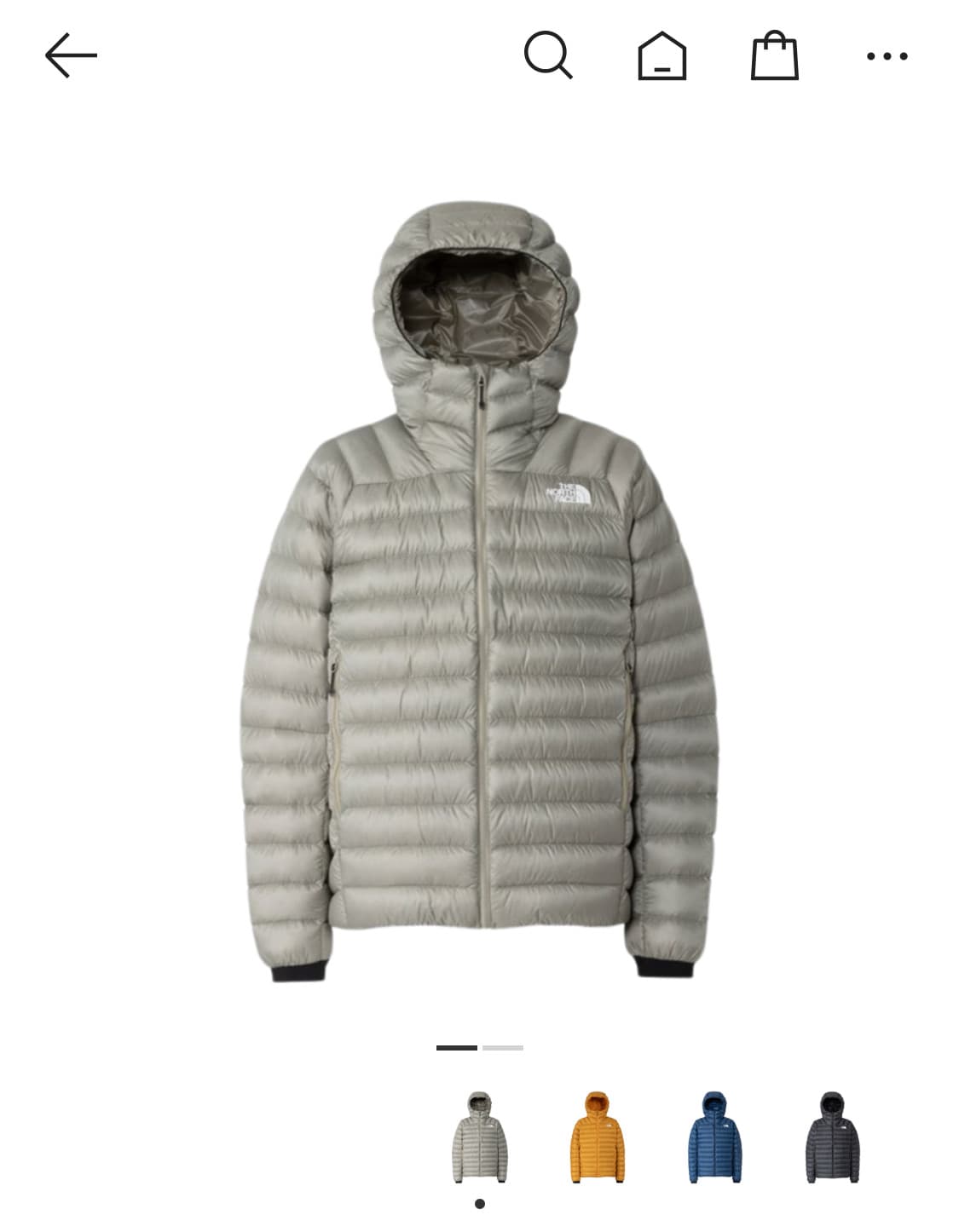 [L] 노스페이스 우젤(Wouzel) 후드 다운 클레이그레이 상품이미지1