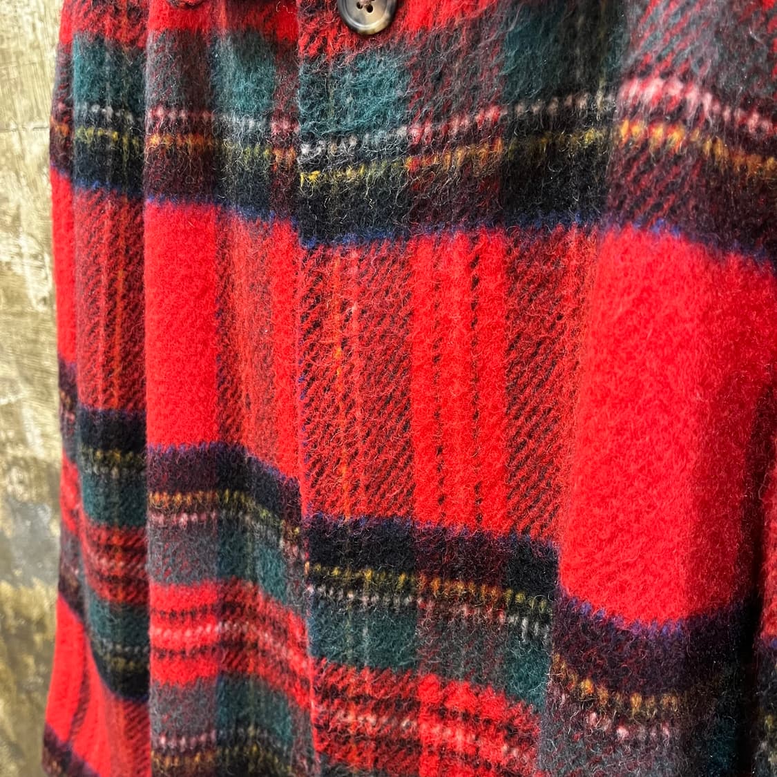 90s 제이프레스 타탄체크 울 코트 상품이미지4