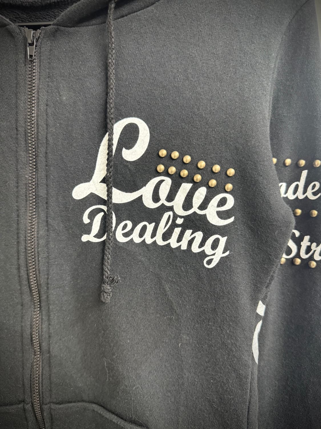 Cross stud printing hood zip up 상품이미지8