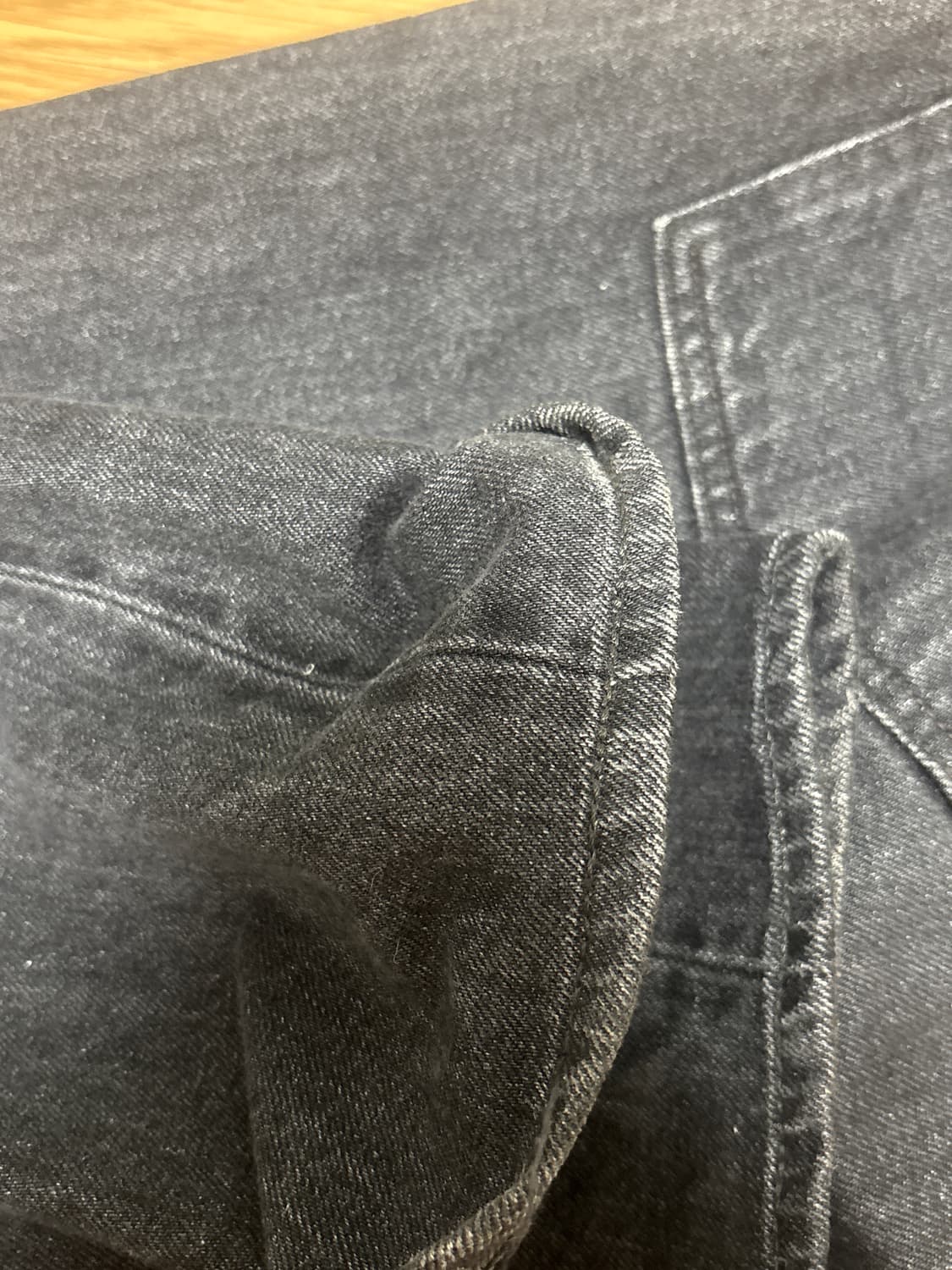 시오타 스트레이트 5p 데님 블랙 상품이미지9