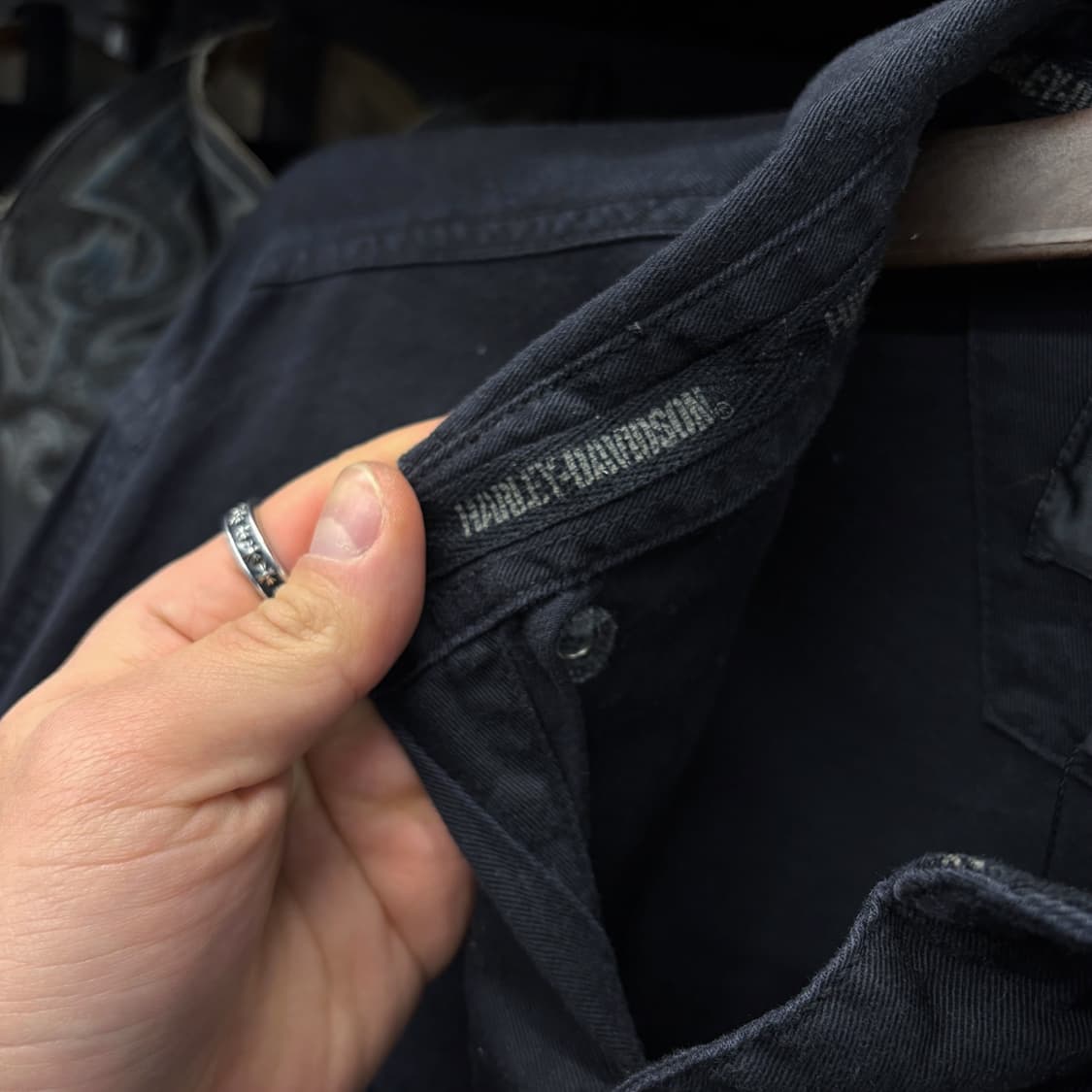 00s 할리데이비슨 유틸포켓 시그니처 이글 프린팅 워크셔츠  N276 상품이미지7