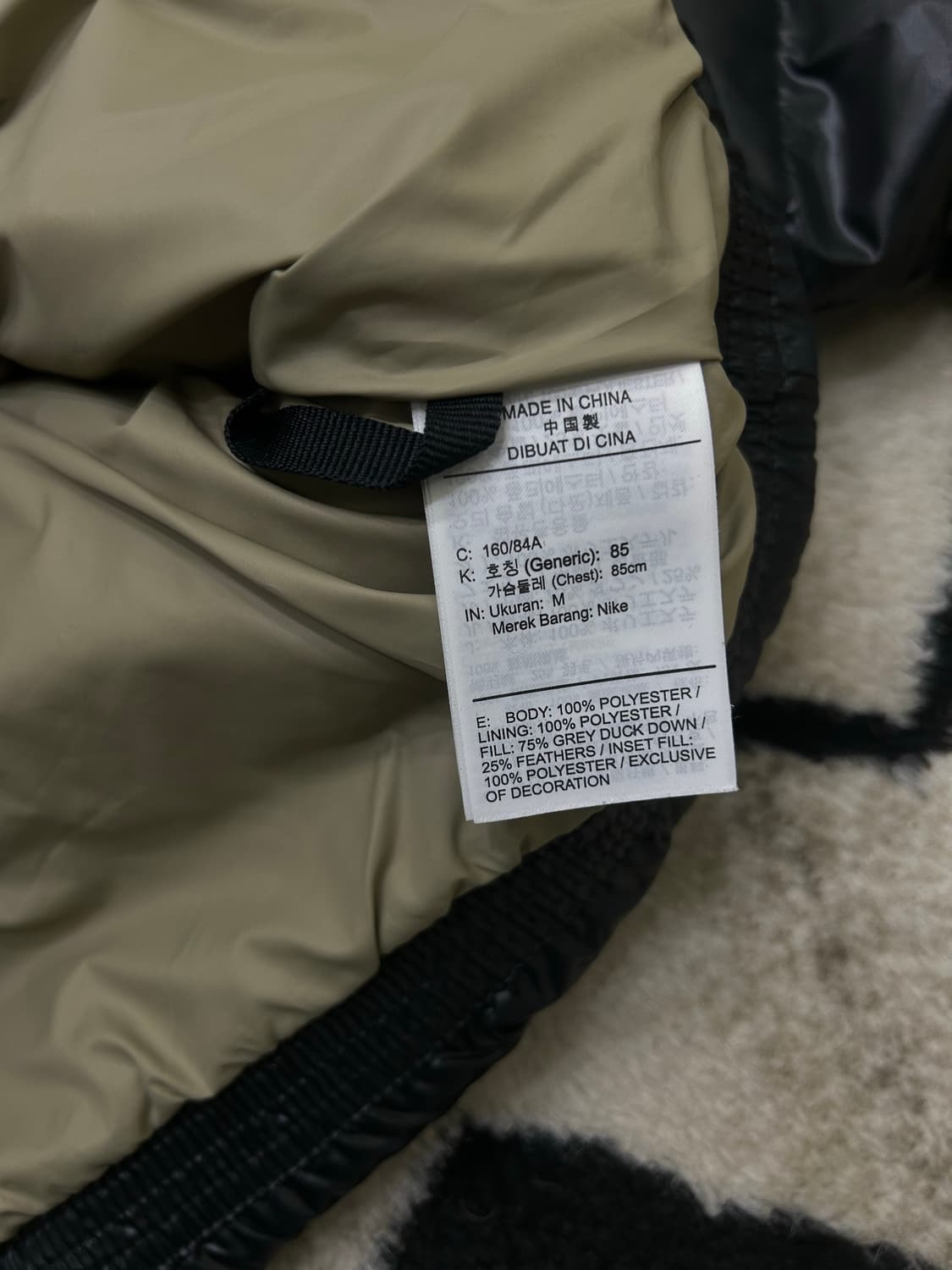[M]나이키 다운 필 푸퍼 숏패딩/블랙/약유광 상품이미지7