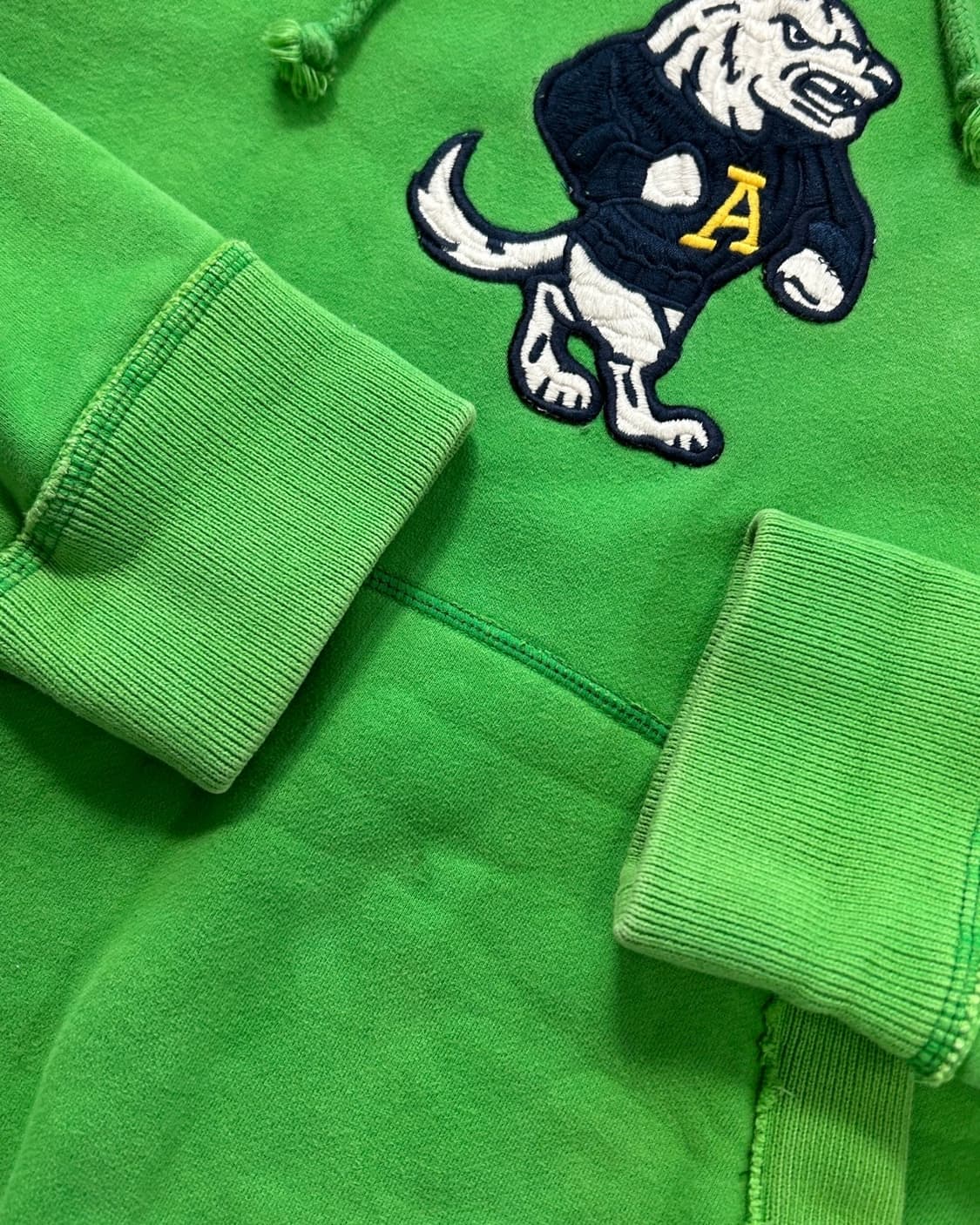 아베크롬비 y2k 그린 빅로고 후드티 상품이미지5
