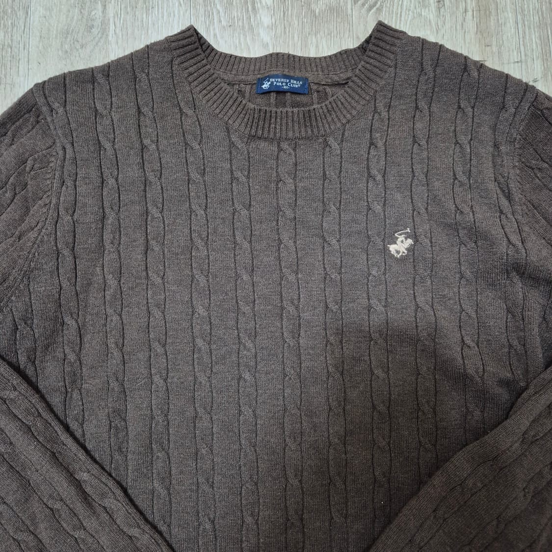 비버리힐즈폴로클럽 스몰포니 모직 꽈배기 니트 상품이미지2