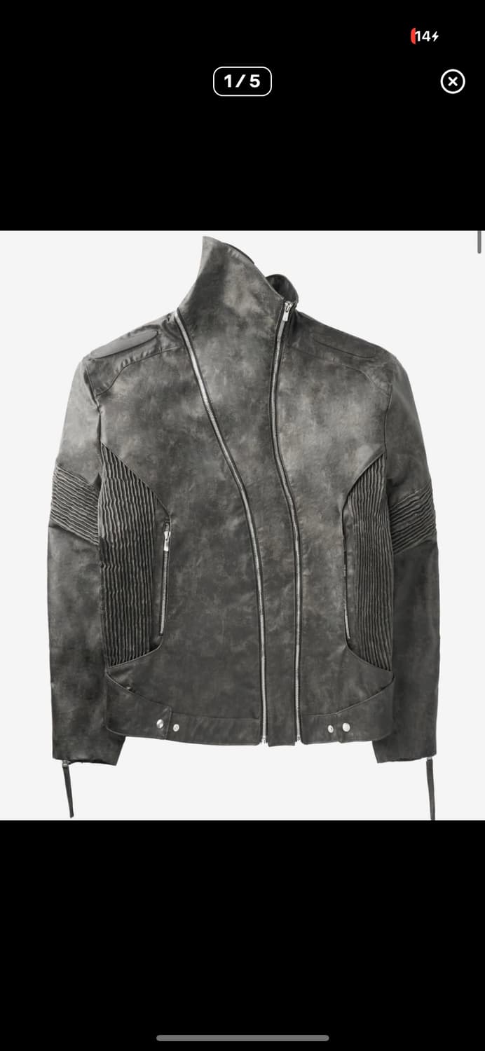 급처) 준태킴 엠보싱 레더자켓 s사이즈 상품이미지1