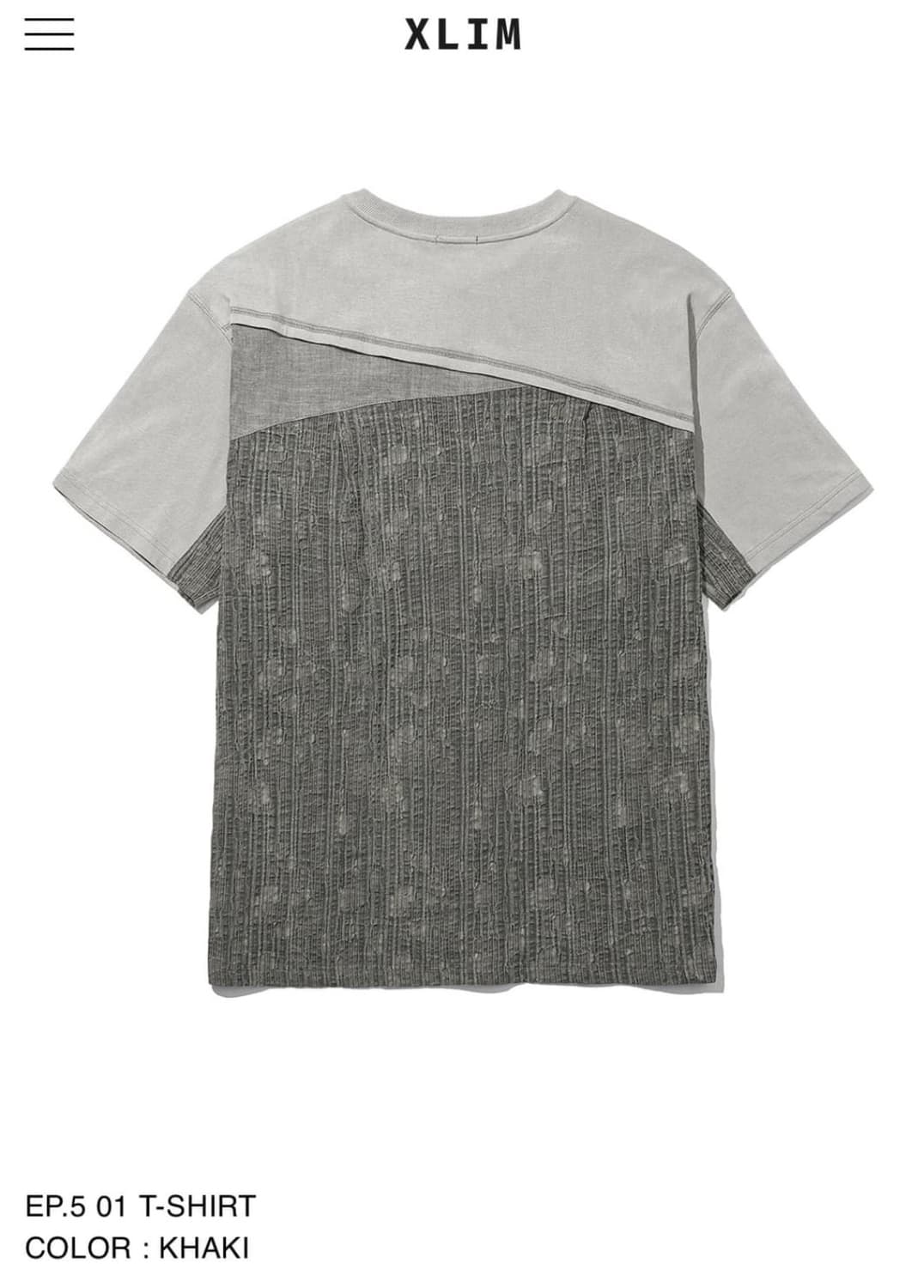 XLIM EP.5 01 T-SHIRT KHAKI 상품이미지1