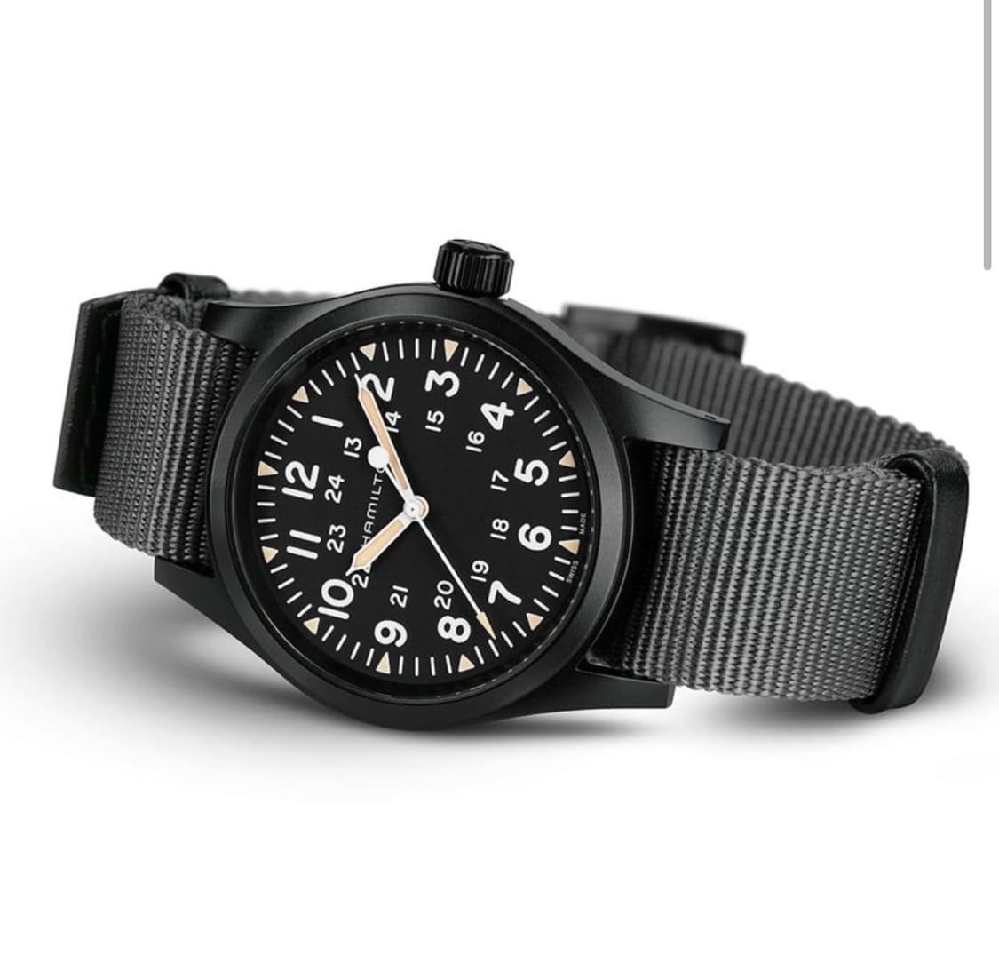 해밀턴 카키필드 메카니컬 올블랙 상품이미지1