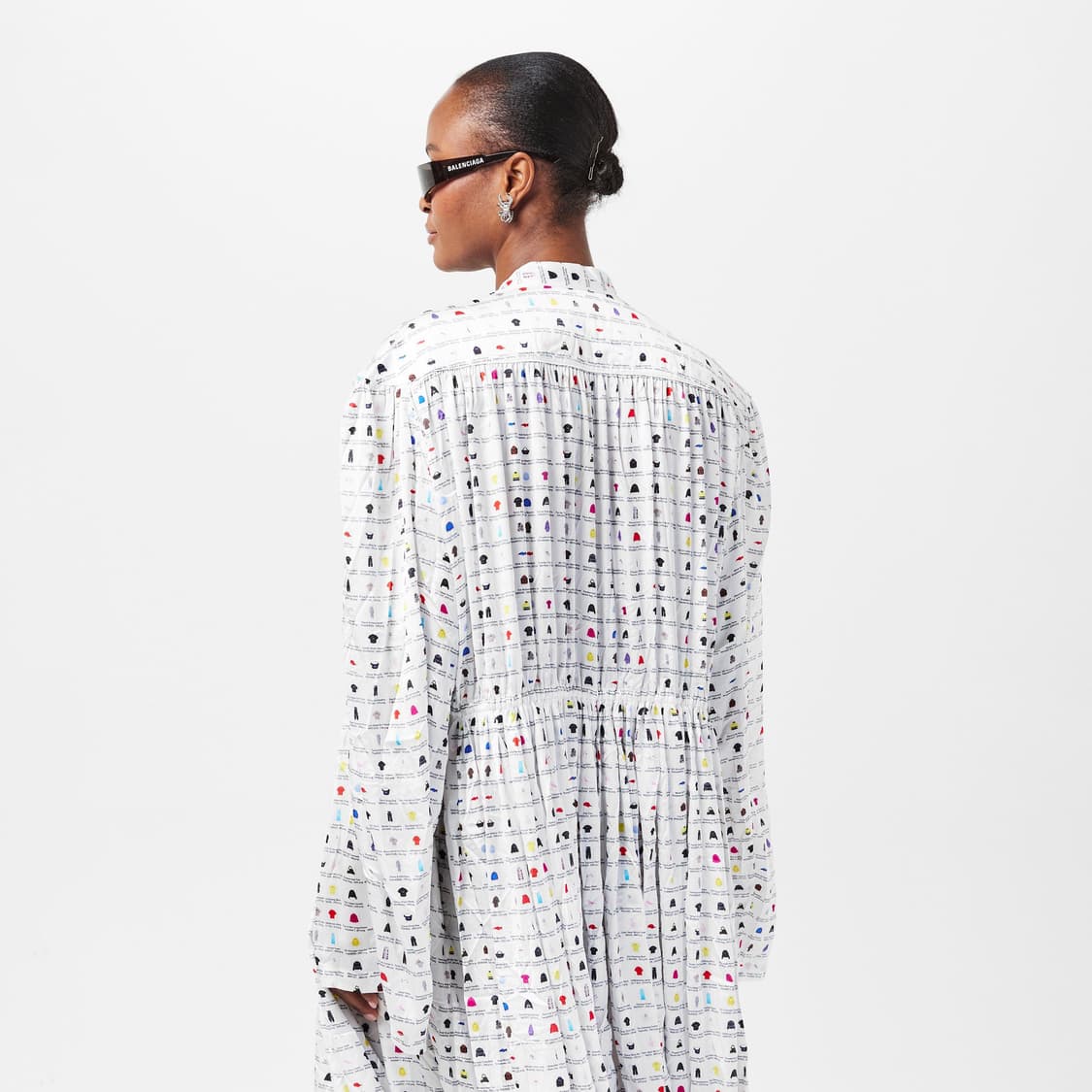 발렌시아가 그래픽 프린트 오버사이즈 드레스/원피스 상품이미지9