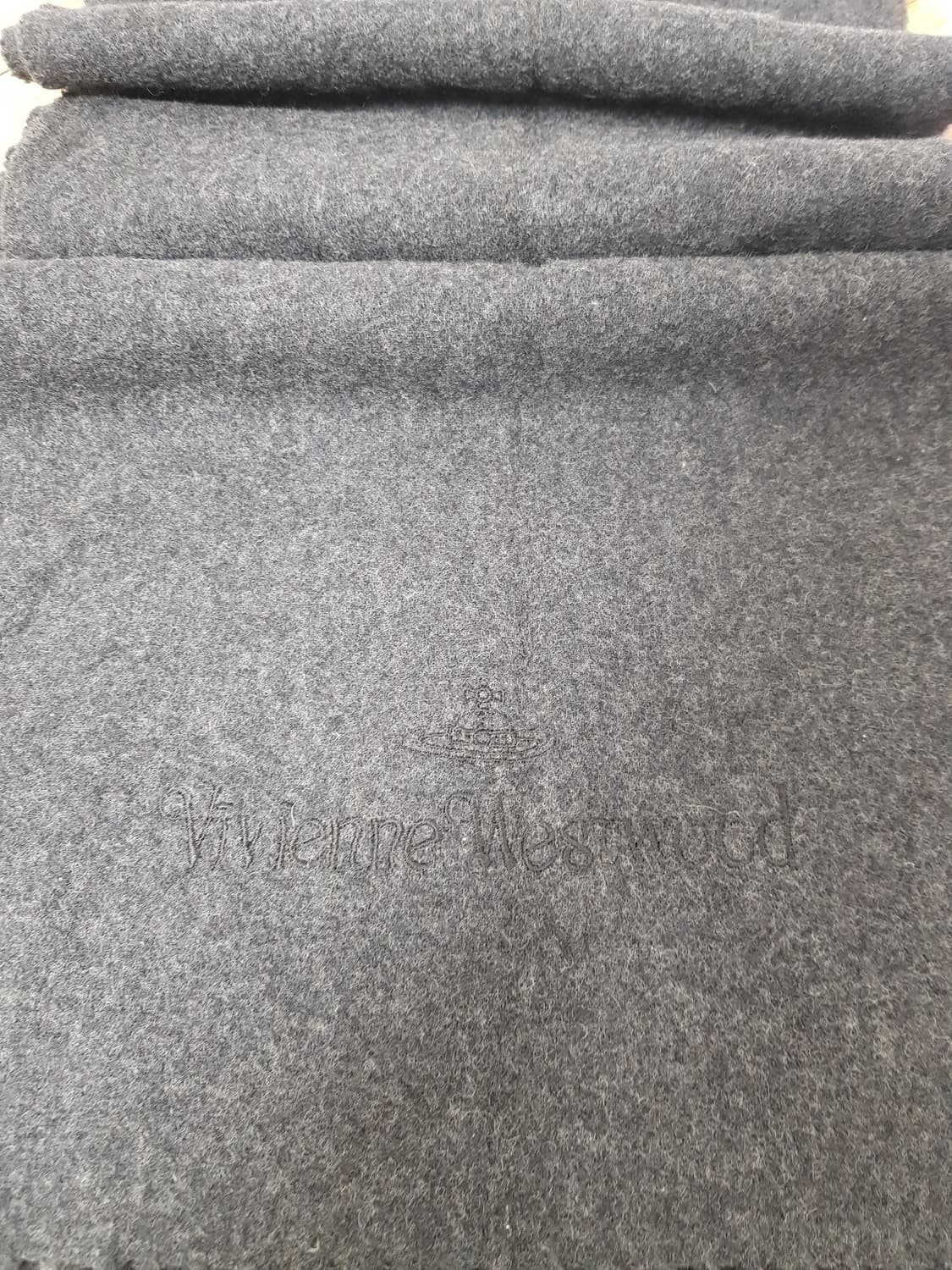 [정품] 비비안웨스트우드 울 머플러 차콜 상품이미지4