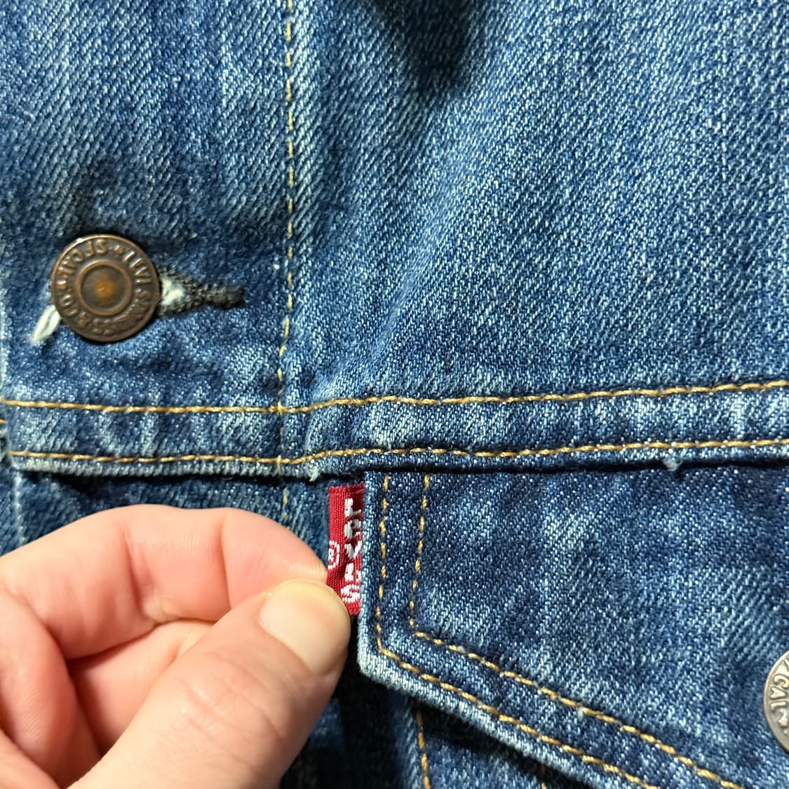 00s 리바이스 오리지널 올드스쿨 데님 트러커 자켓 상품이미지5