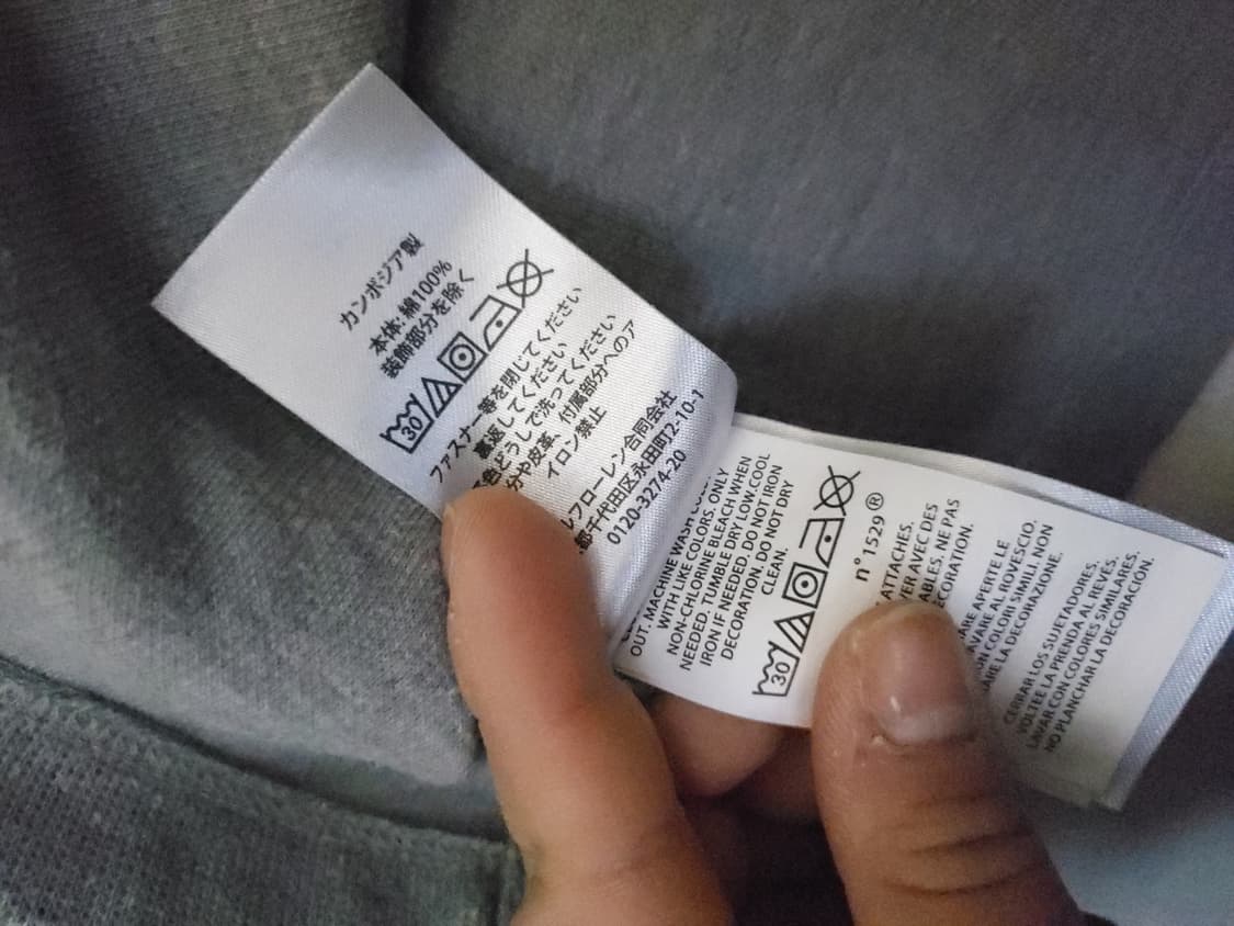 폴로 랄프로렌 하프집업 긴팔티 그레이 m 상품이미지7